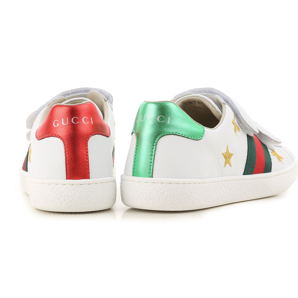 Boys & Girls White Calf Skin Sneakers