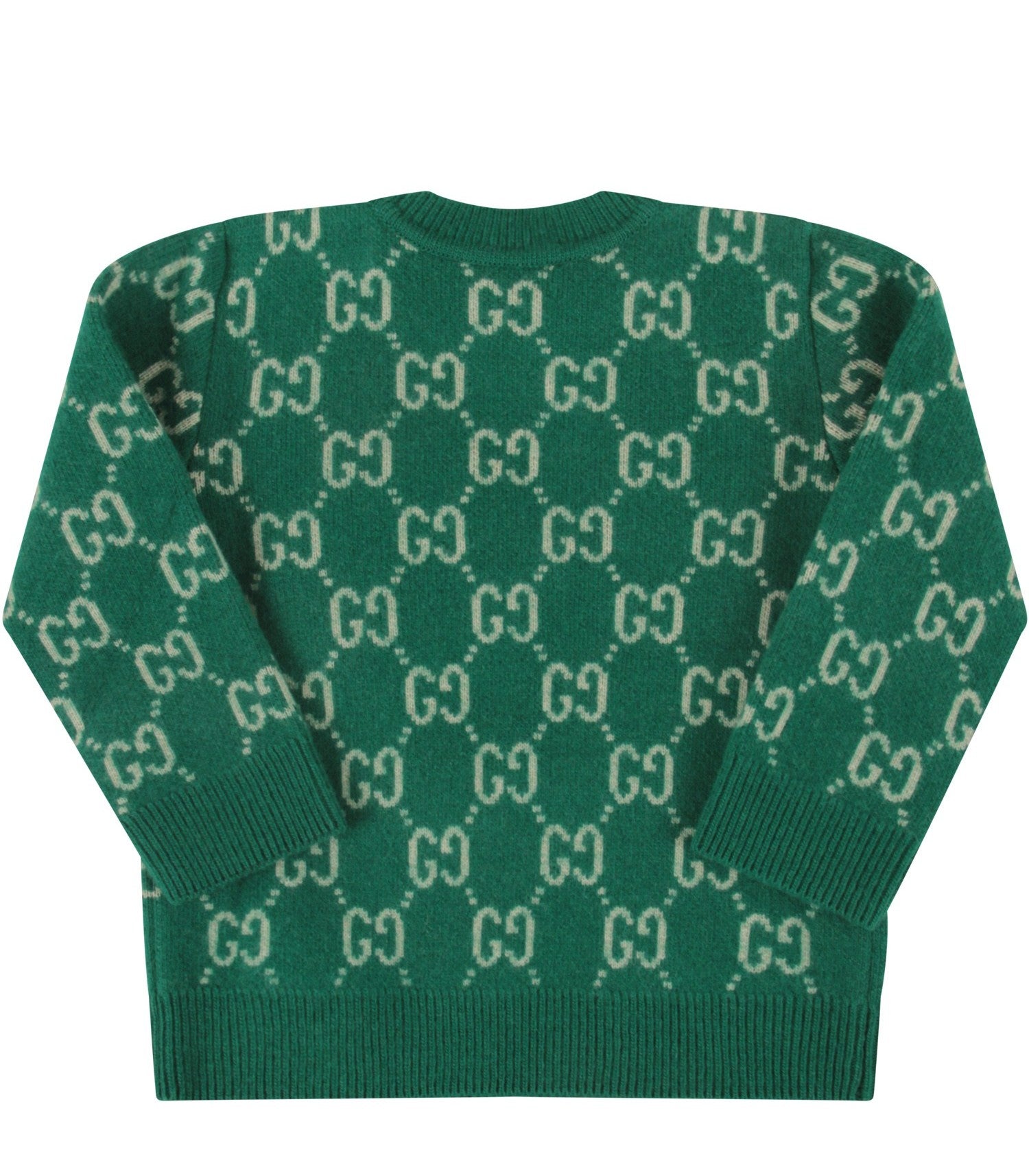 Baby Boys & Girls Green GG Wool Jumper