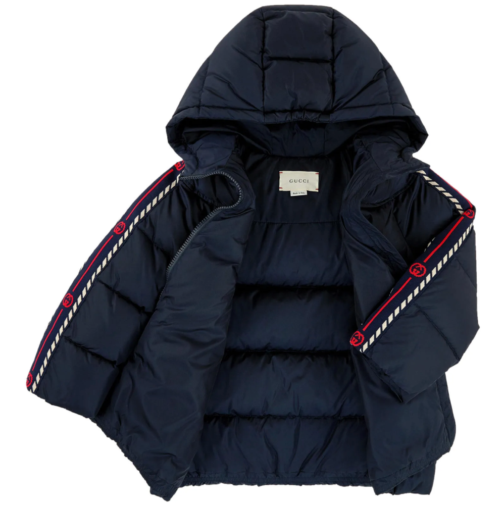 Boys Navy Padded Down Jacket