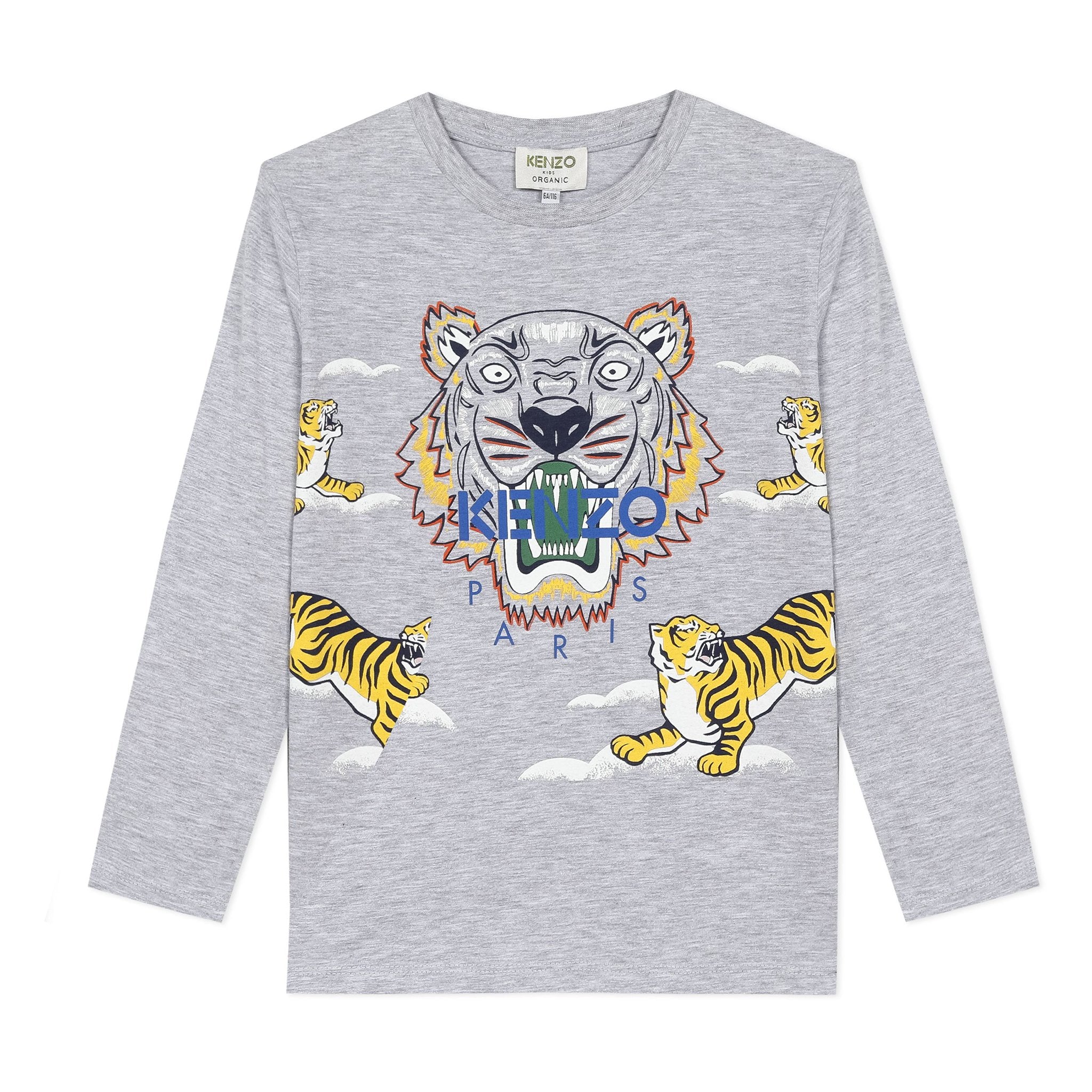 Boys Marl Grey Print T-Shirt