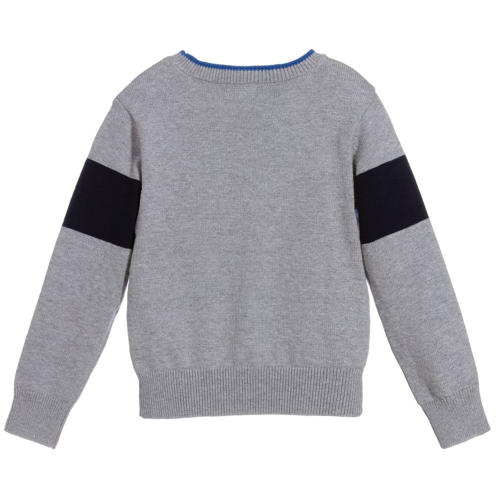 Boys Grey Logo Jumper