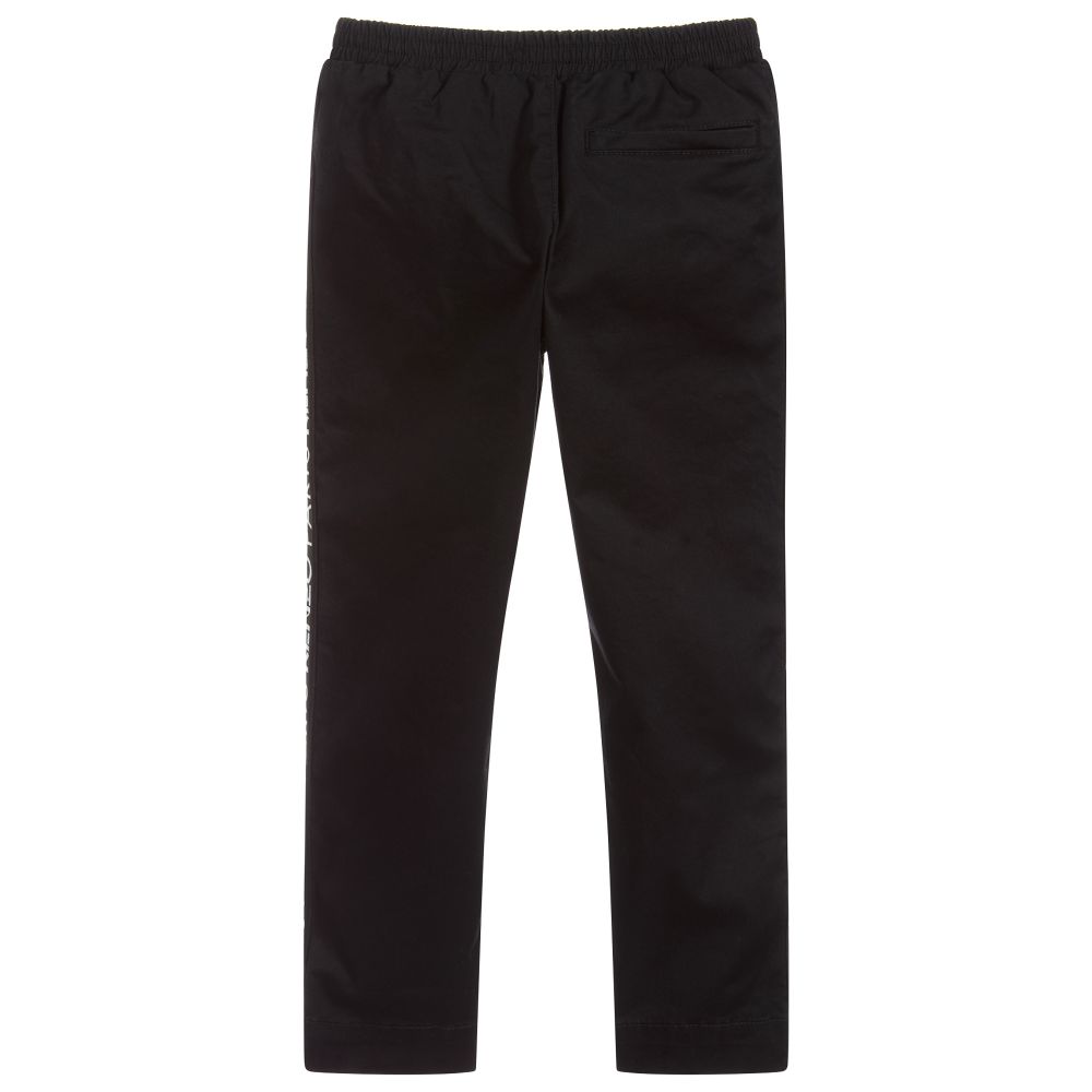 Boys Black Logo Trousers