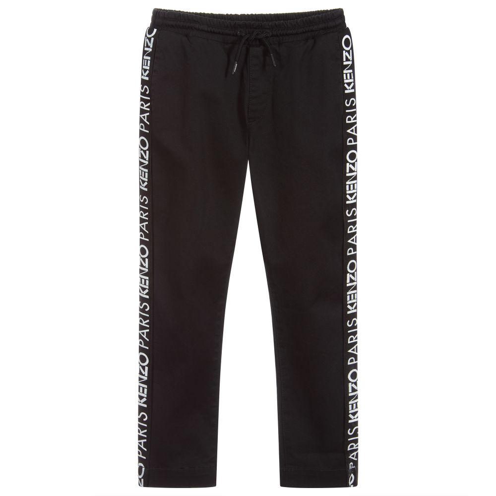 Boys Black Logo Trousers