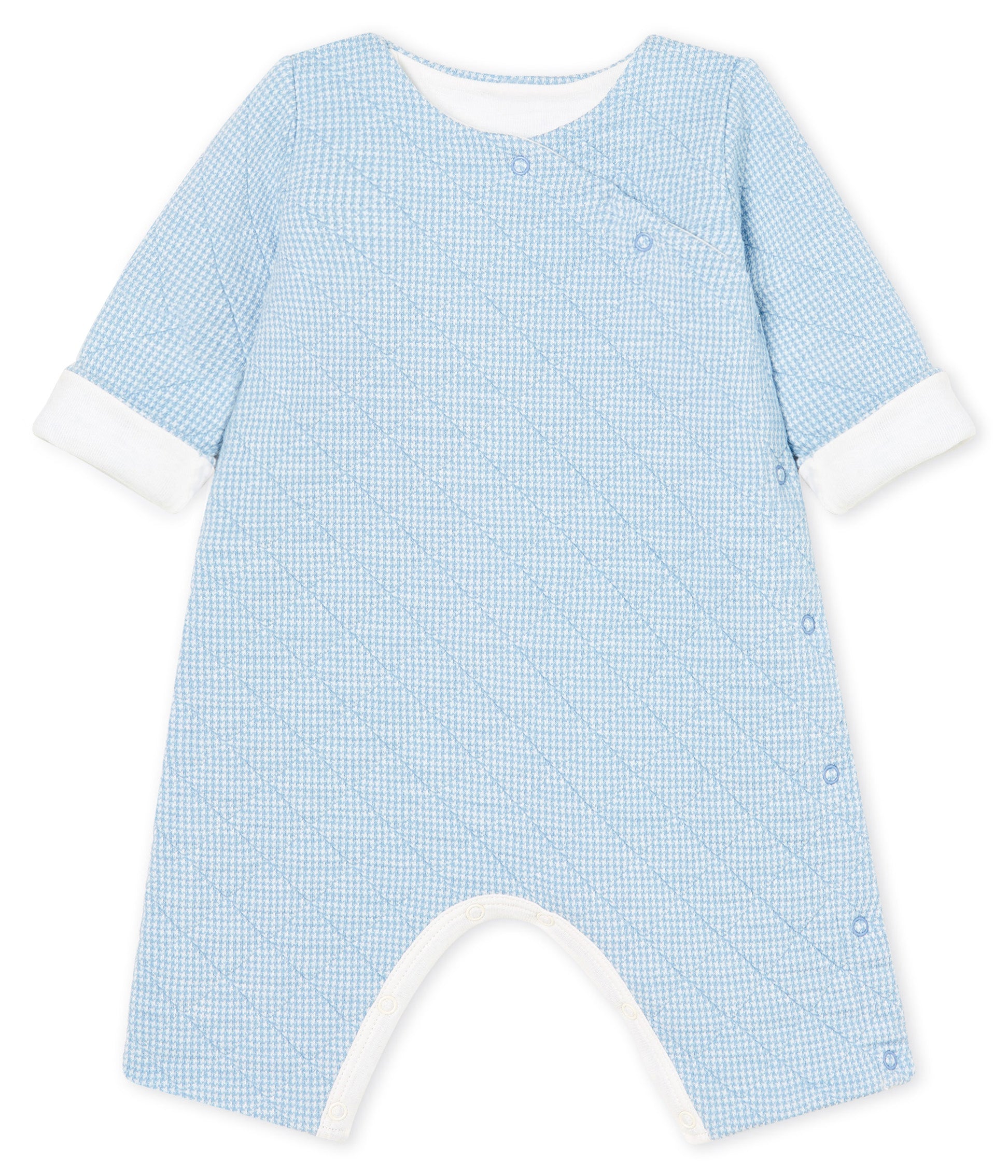 Baby Boys Light Blue Cotton Babysuit