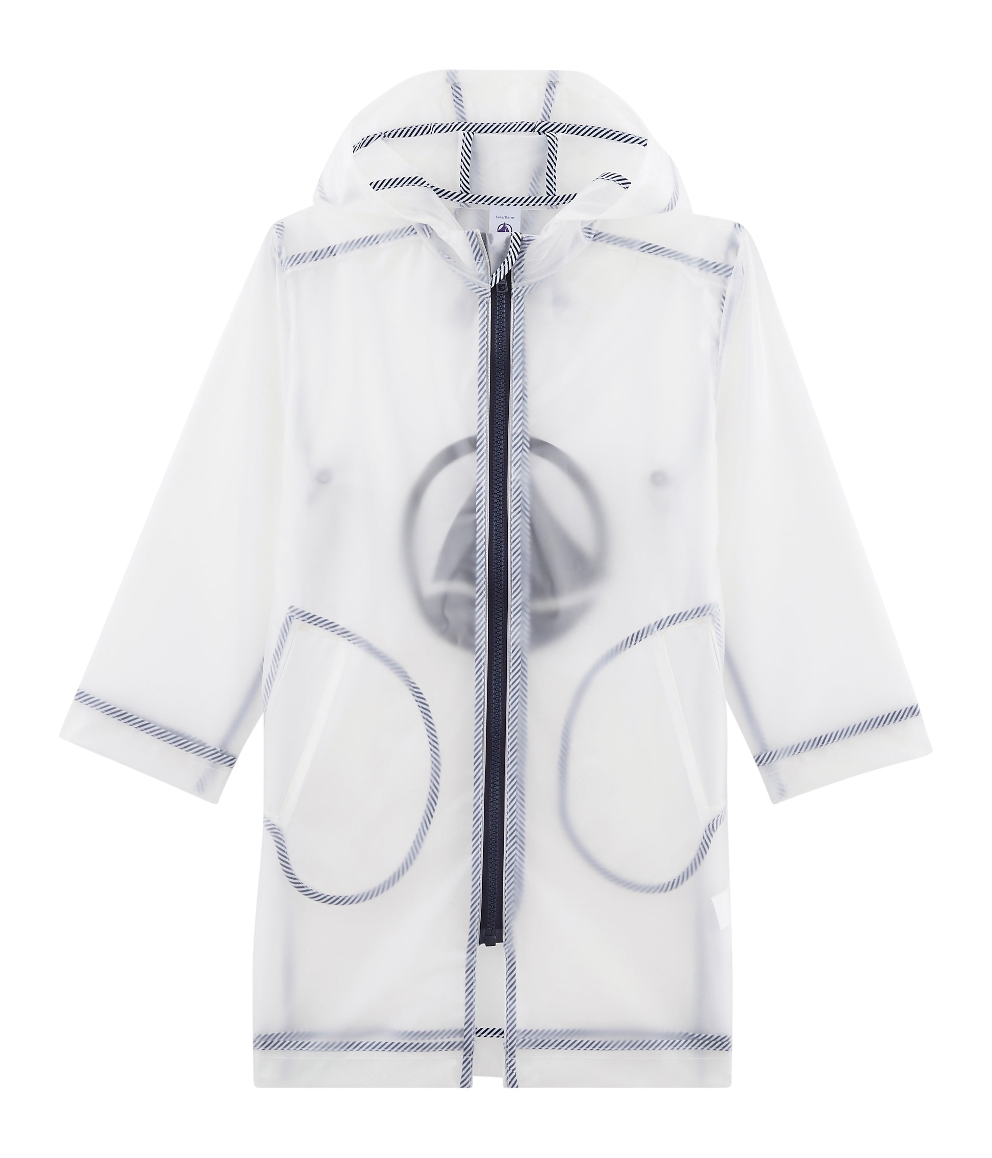 Boys Transparent Zip-up Raincoat