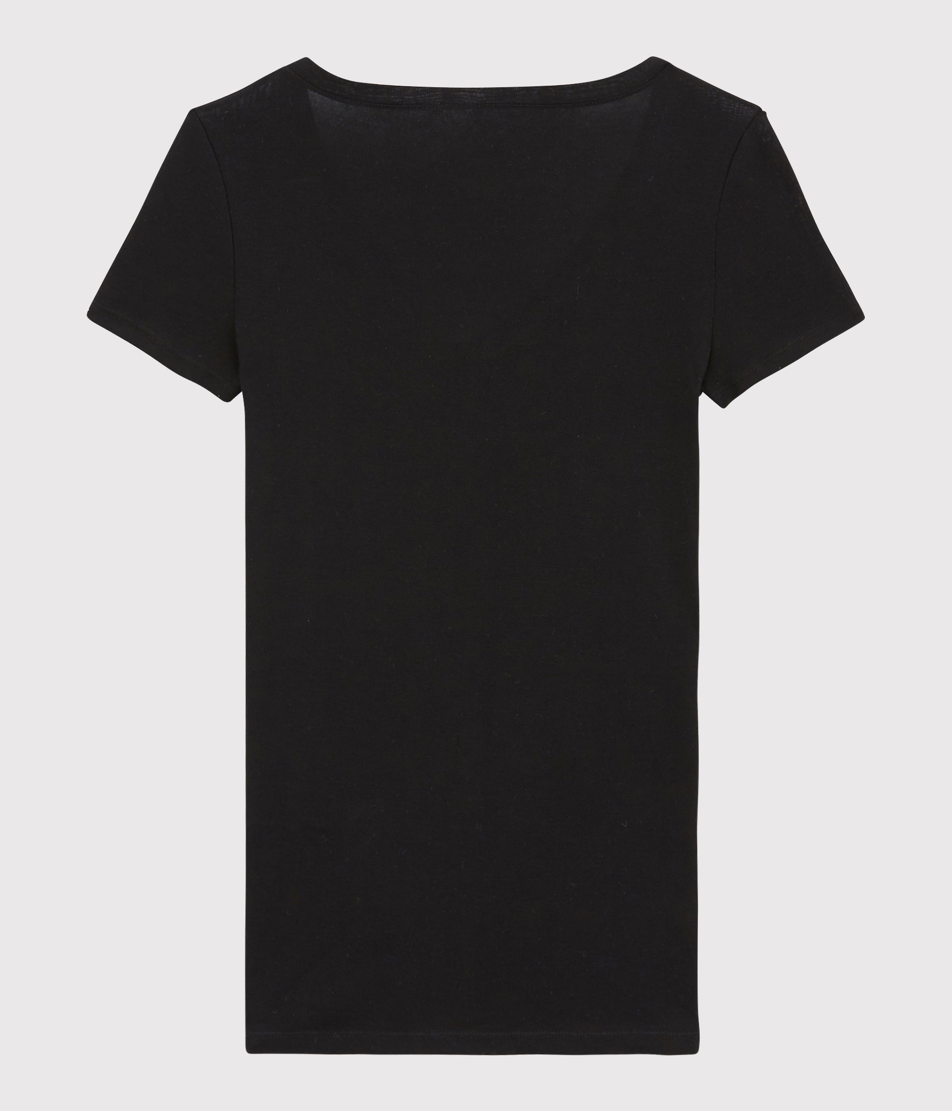 Girls Black Cotton T-Shirt