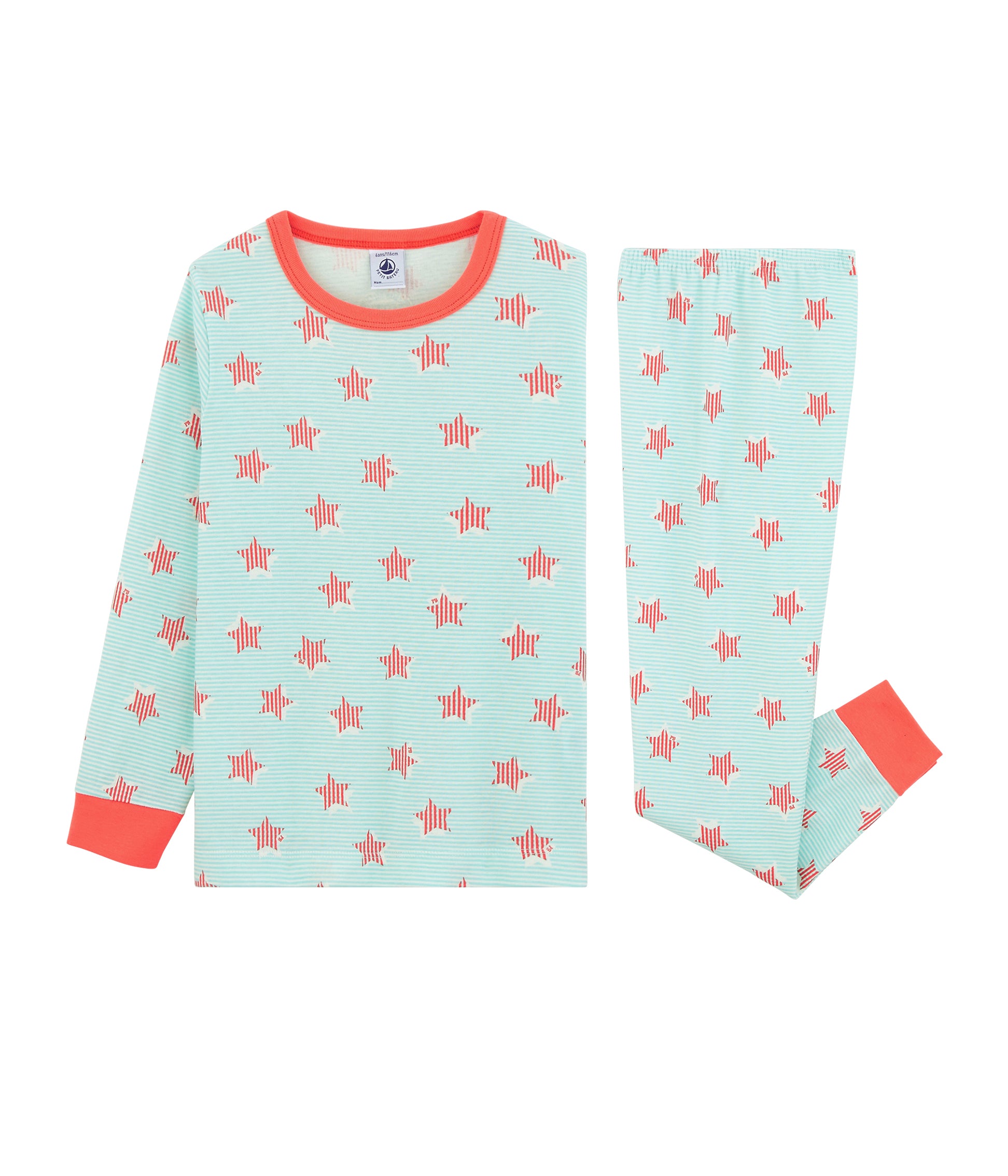 Boys Green Stars Cotton Nightwear Set