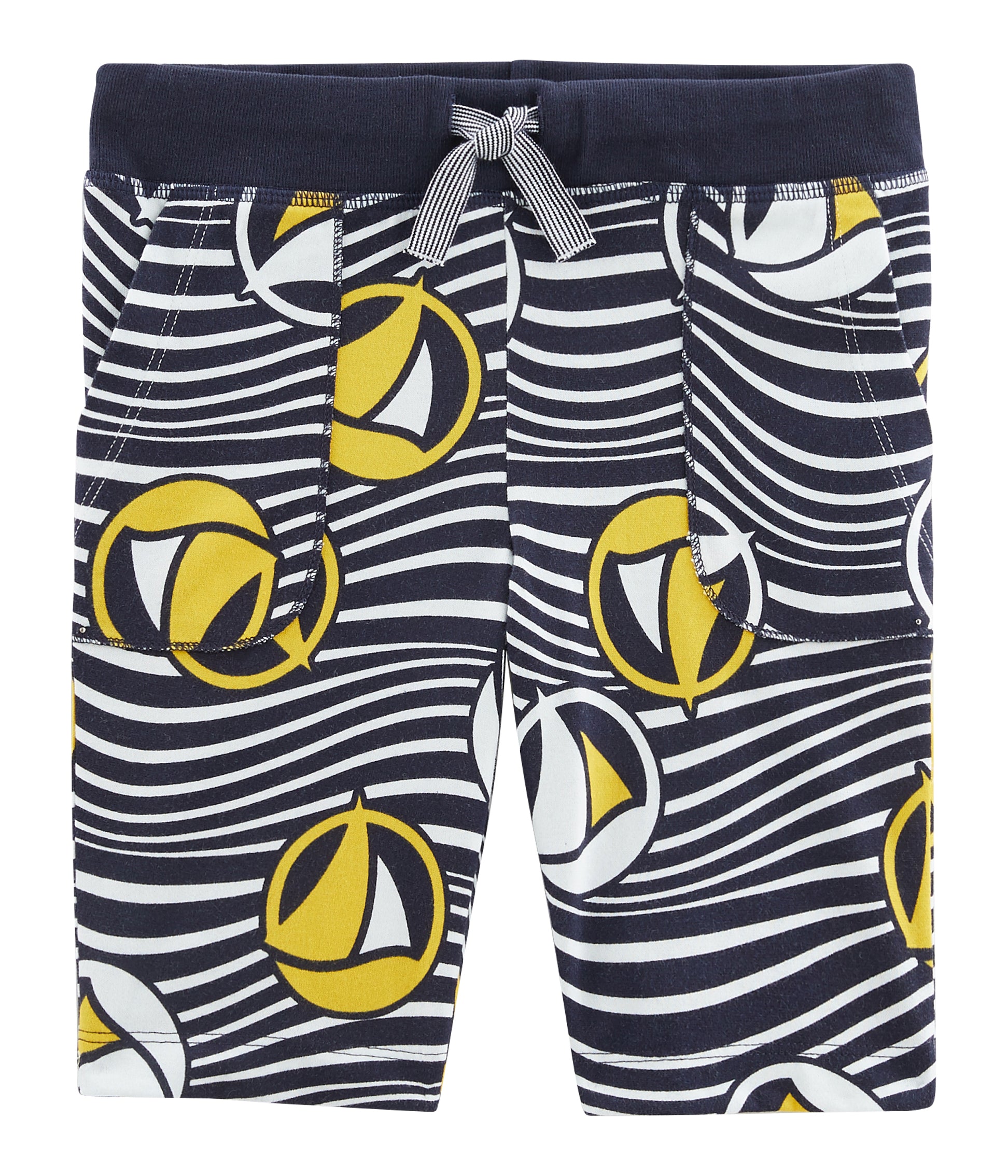 Boys Navy Cotton Shorts