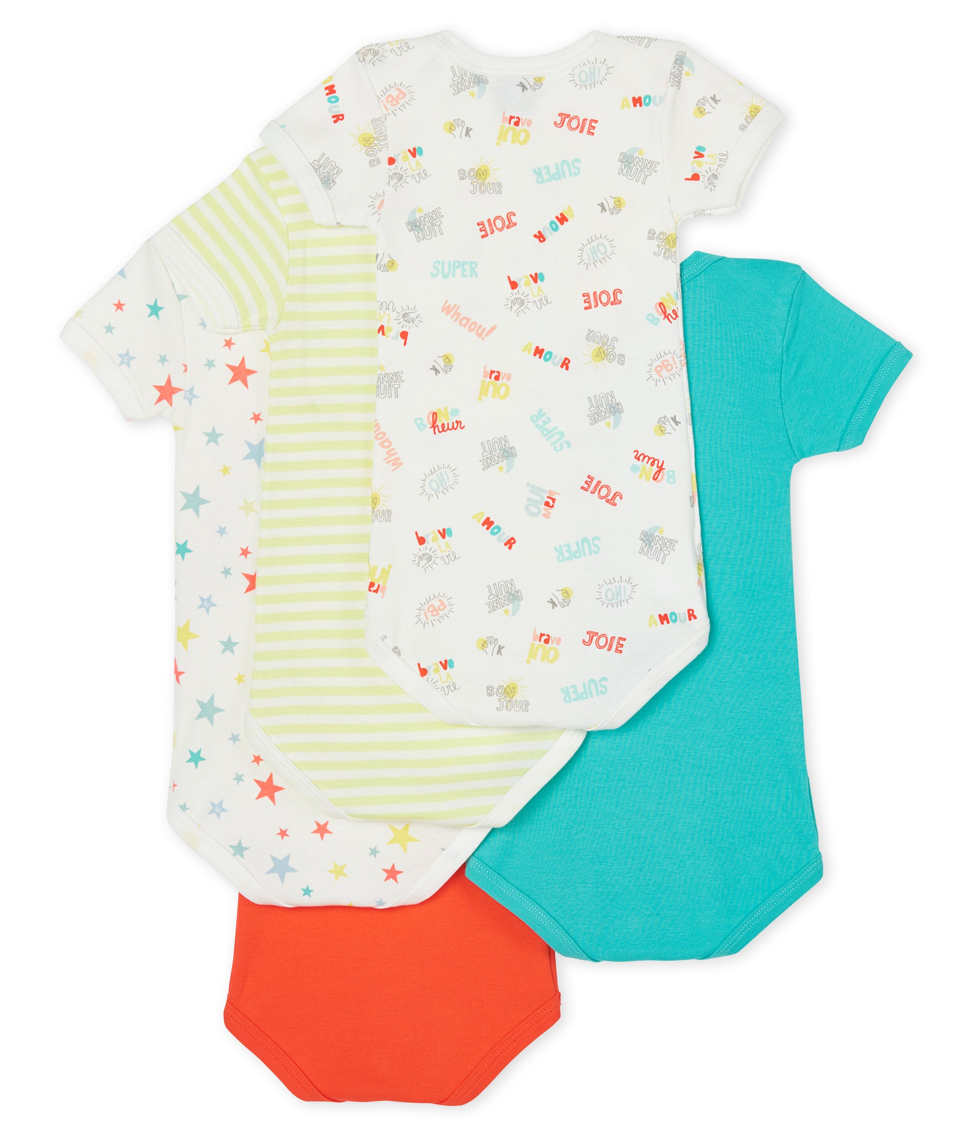 Baby Boys Multicolor Cotton Babysuit (5 Pack)