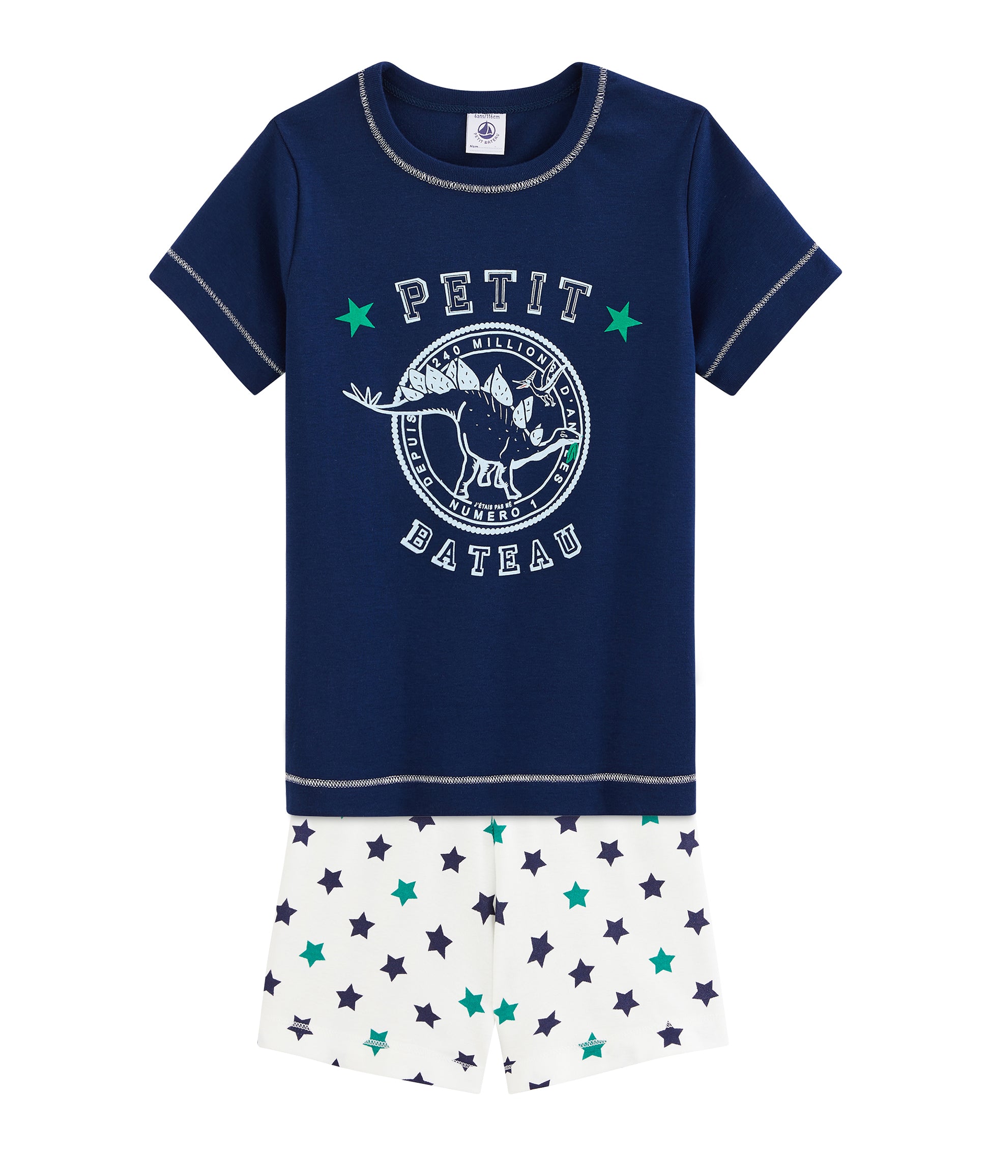 Boys Navy Cotton Nightwear Set