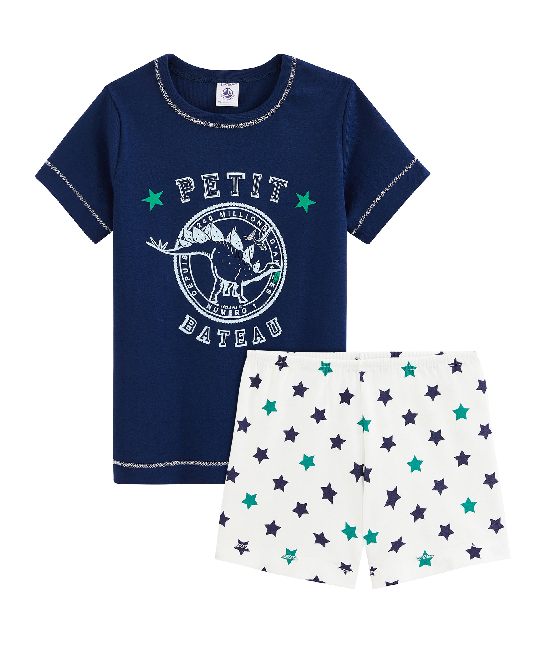 Boys Navy Cotton Nightwear Set