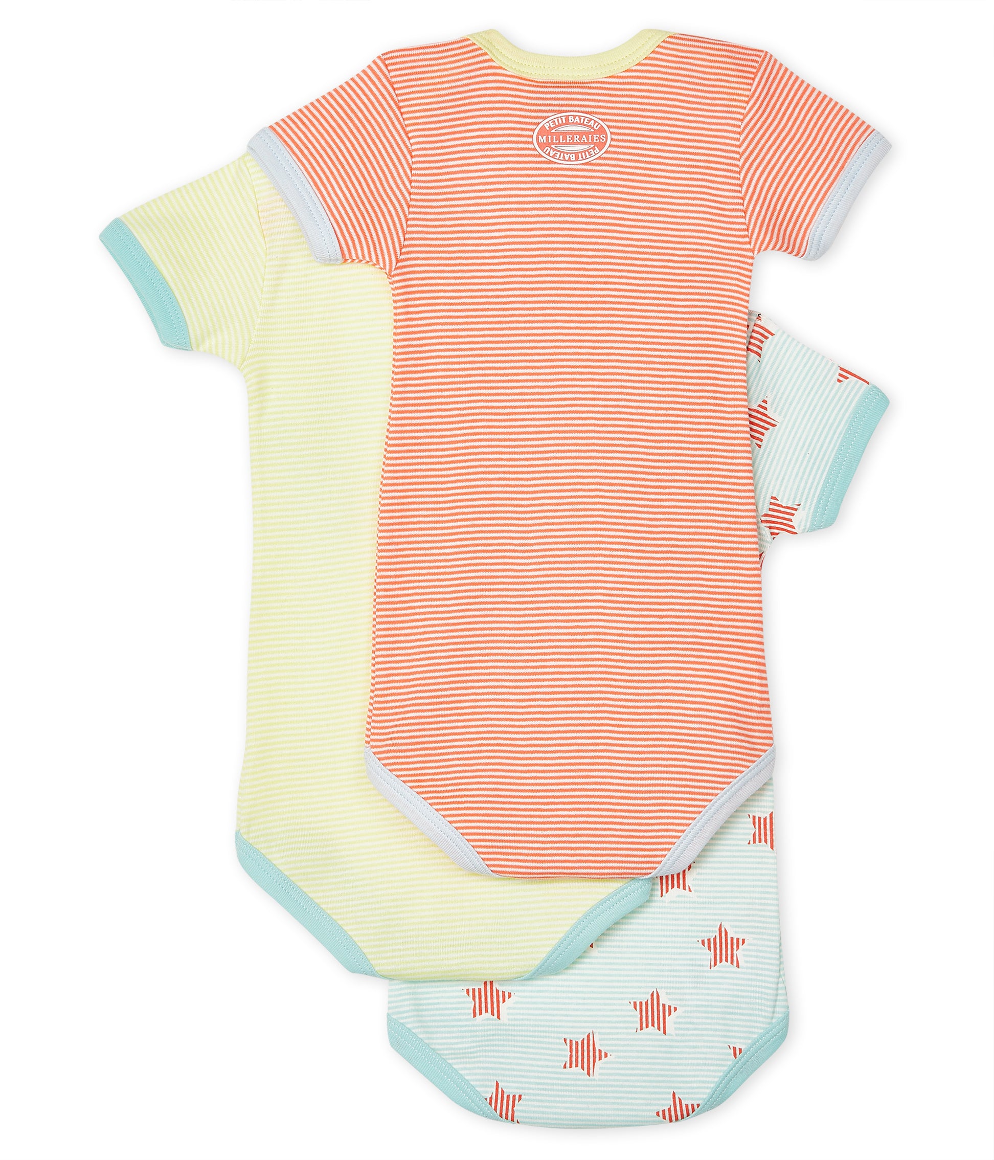 Baby Boys Multicolor Cotton Babysuit Set (3 Pack)