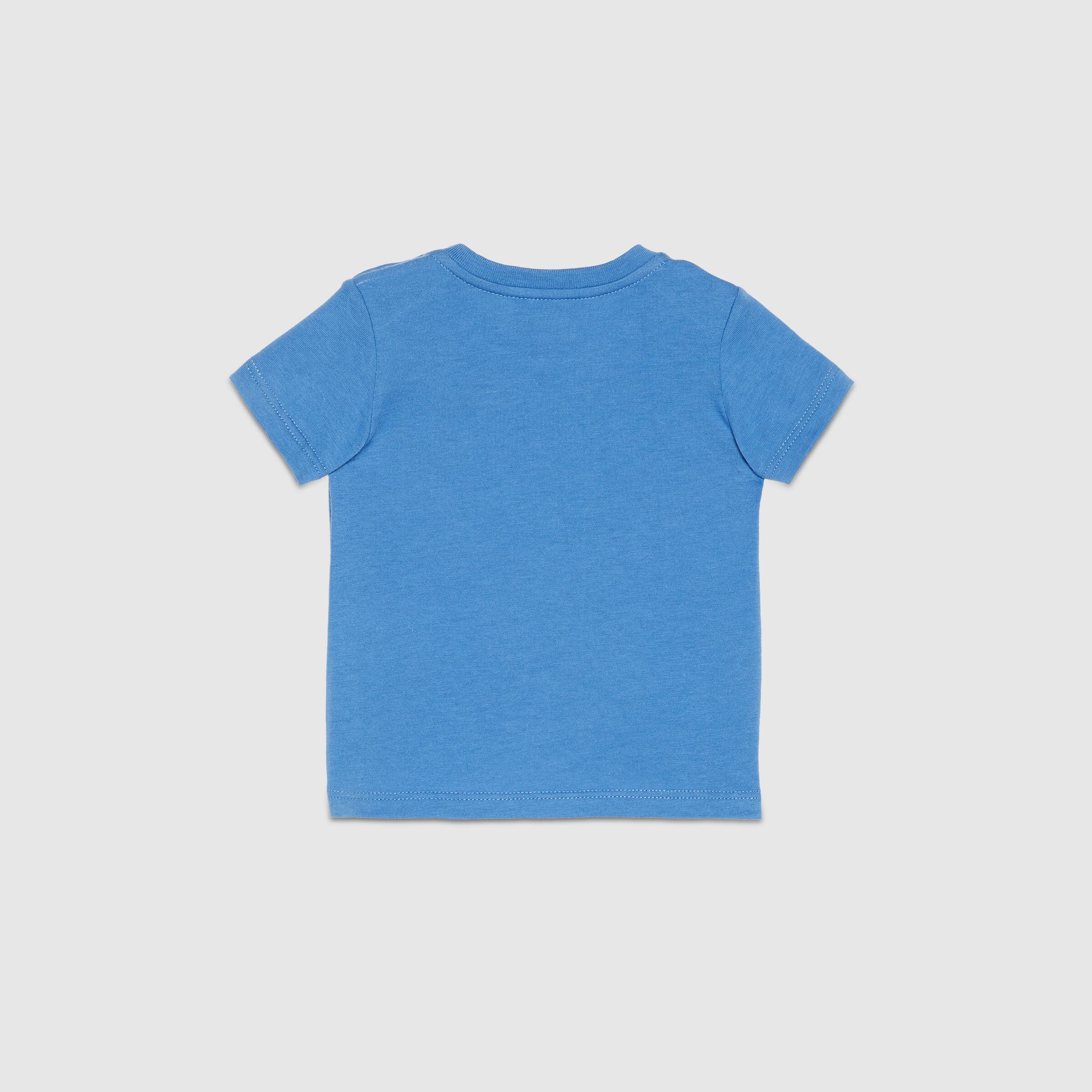 Baby Boys Blue Logo Cotton T-Shirt