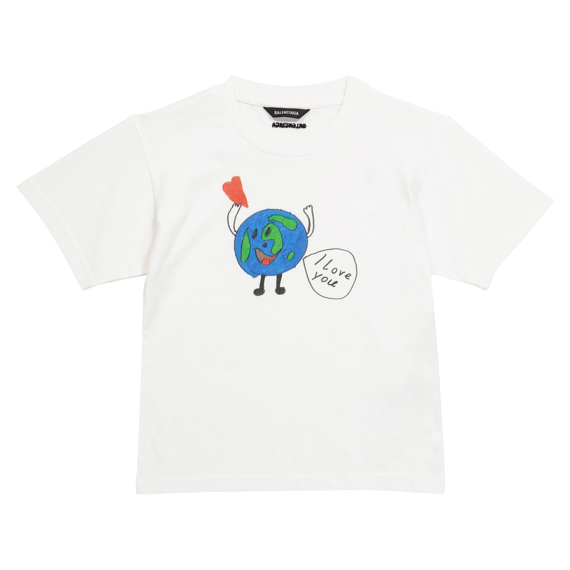 Boys & Girls White Cotton T-Shirt