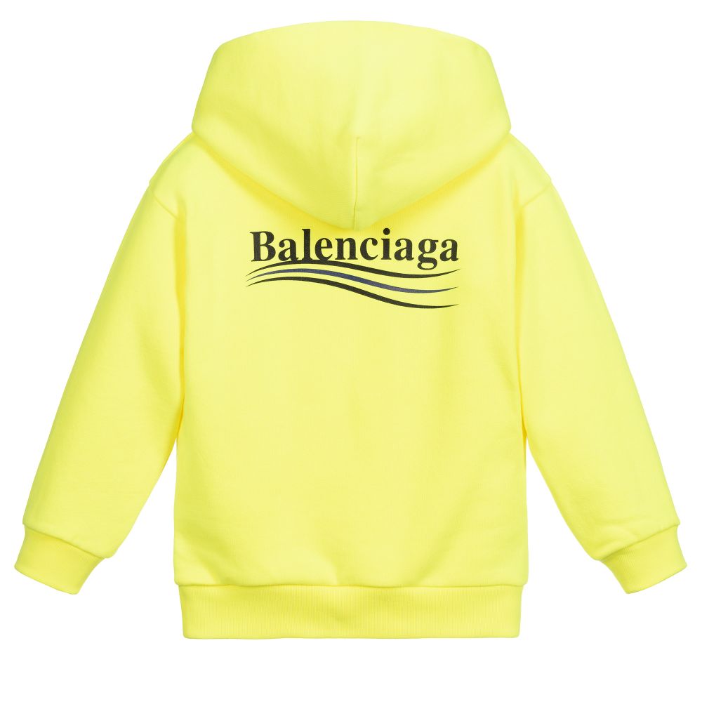 Boys & Girls Yellow Logo Cotton Sweatshirt