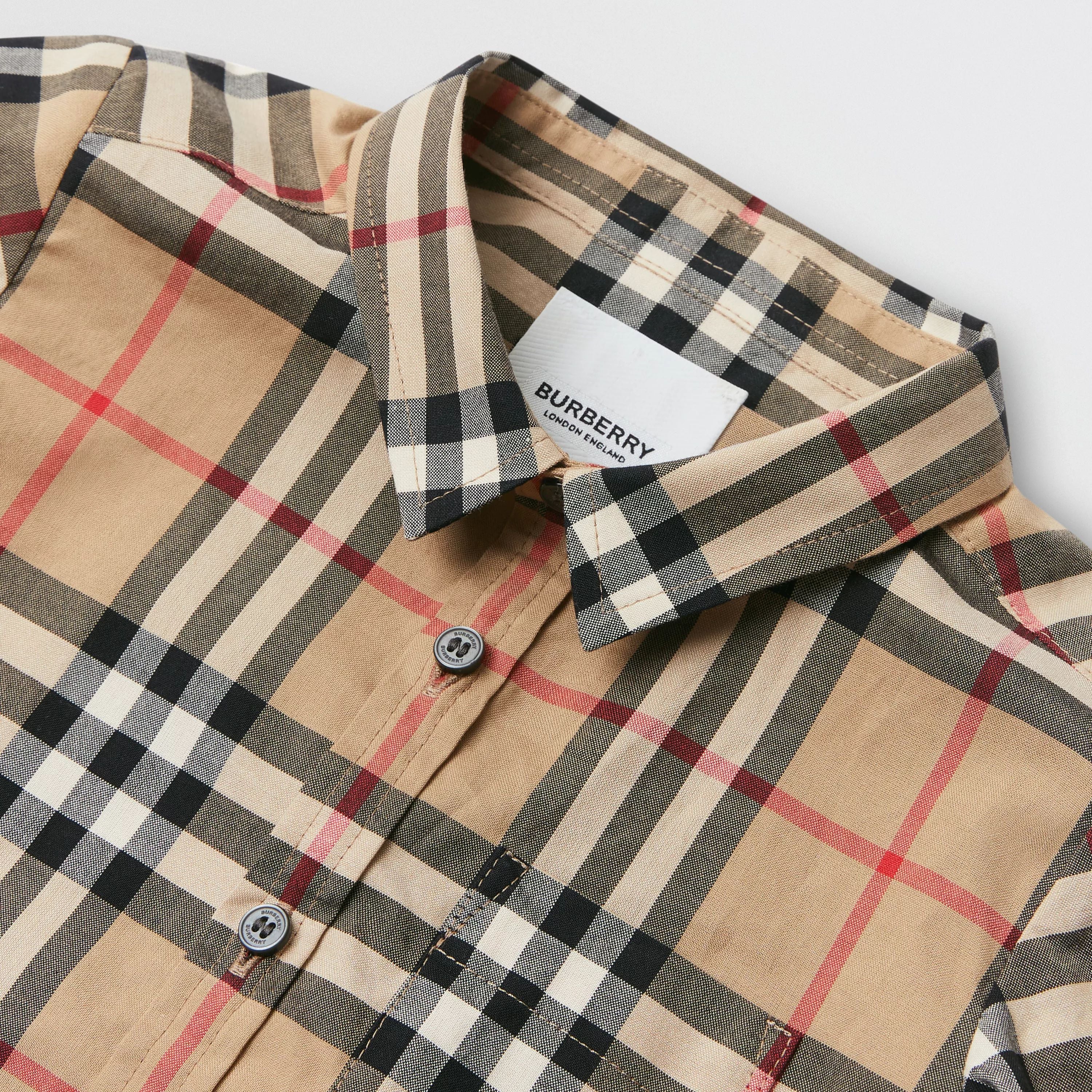 Baby Boys Beige Check Shirt