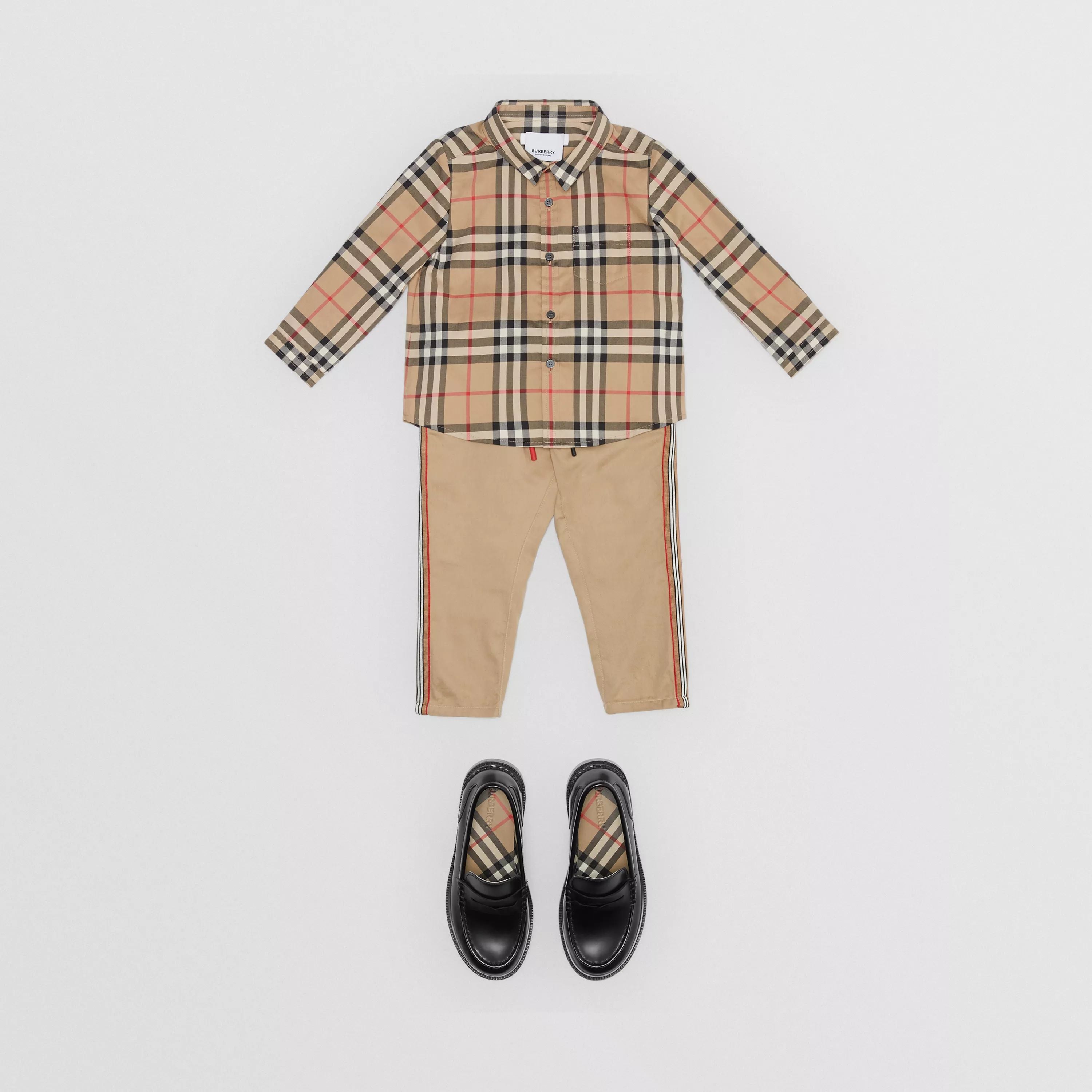 Baby Boys Beige Check Shirt