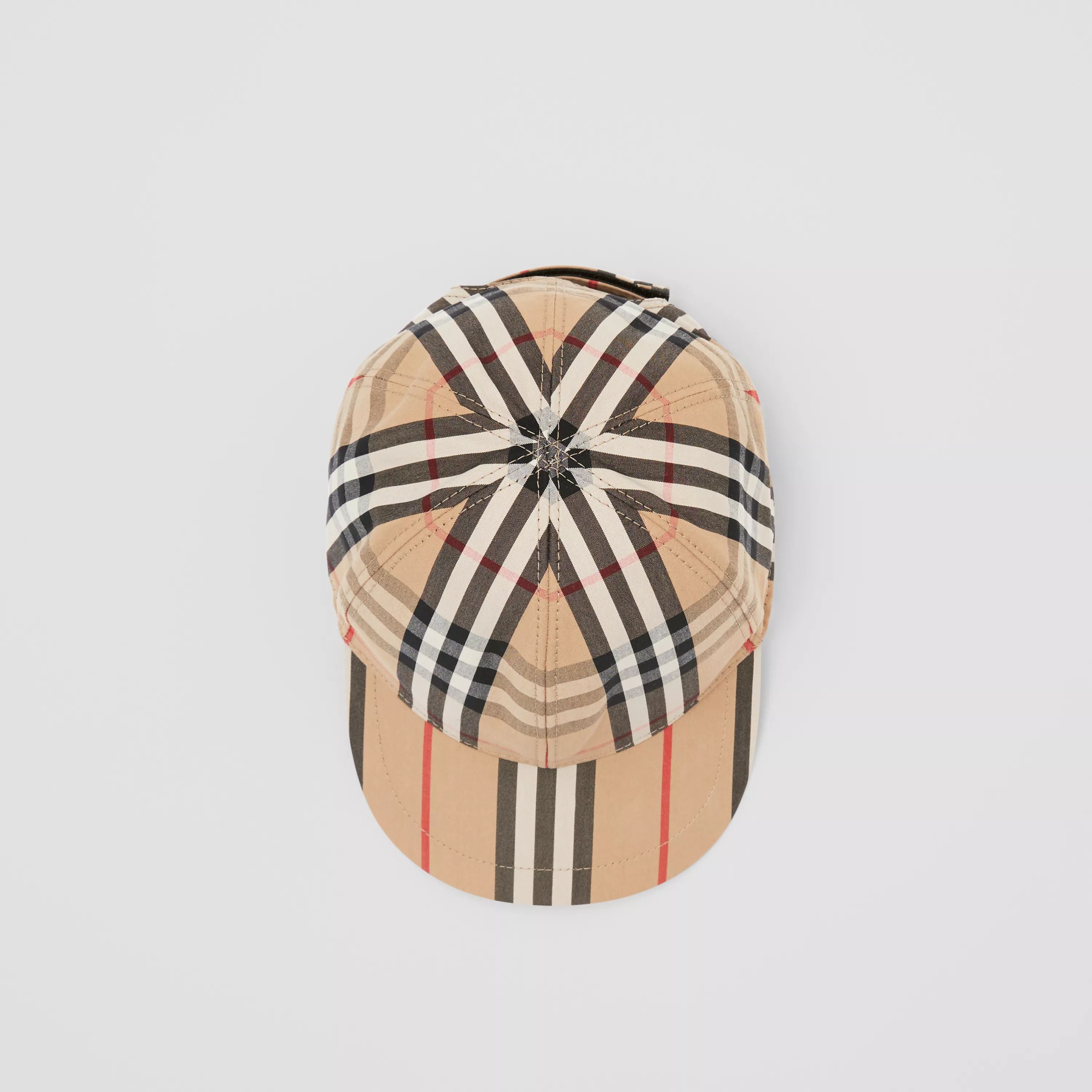 Boys & Girls Beige Check Cotton Cap