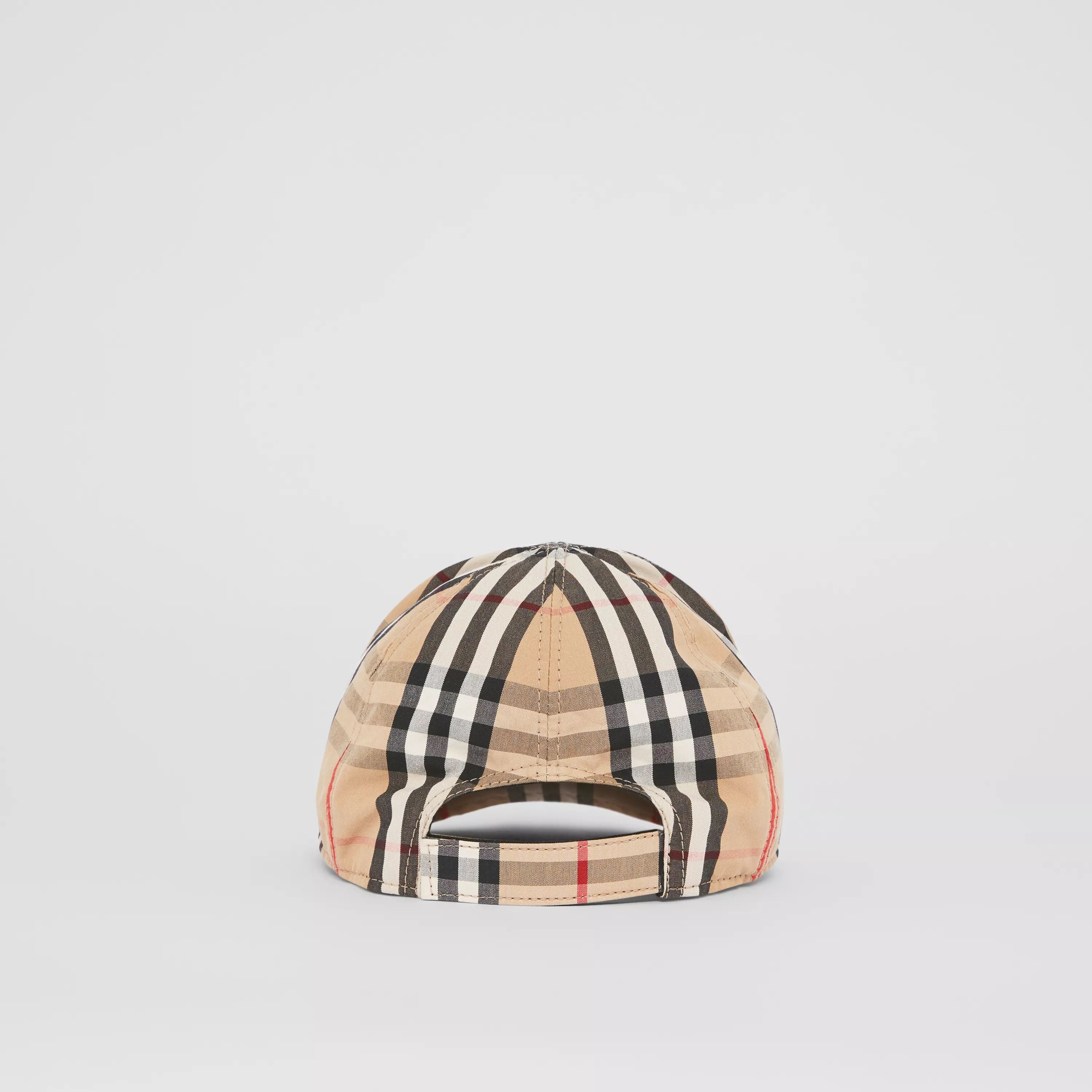 Boys & Girls Beige Check Cotton Cap