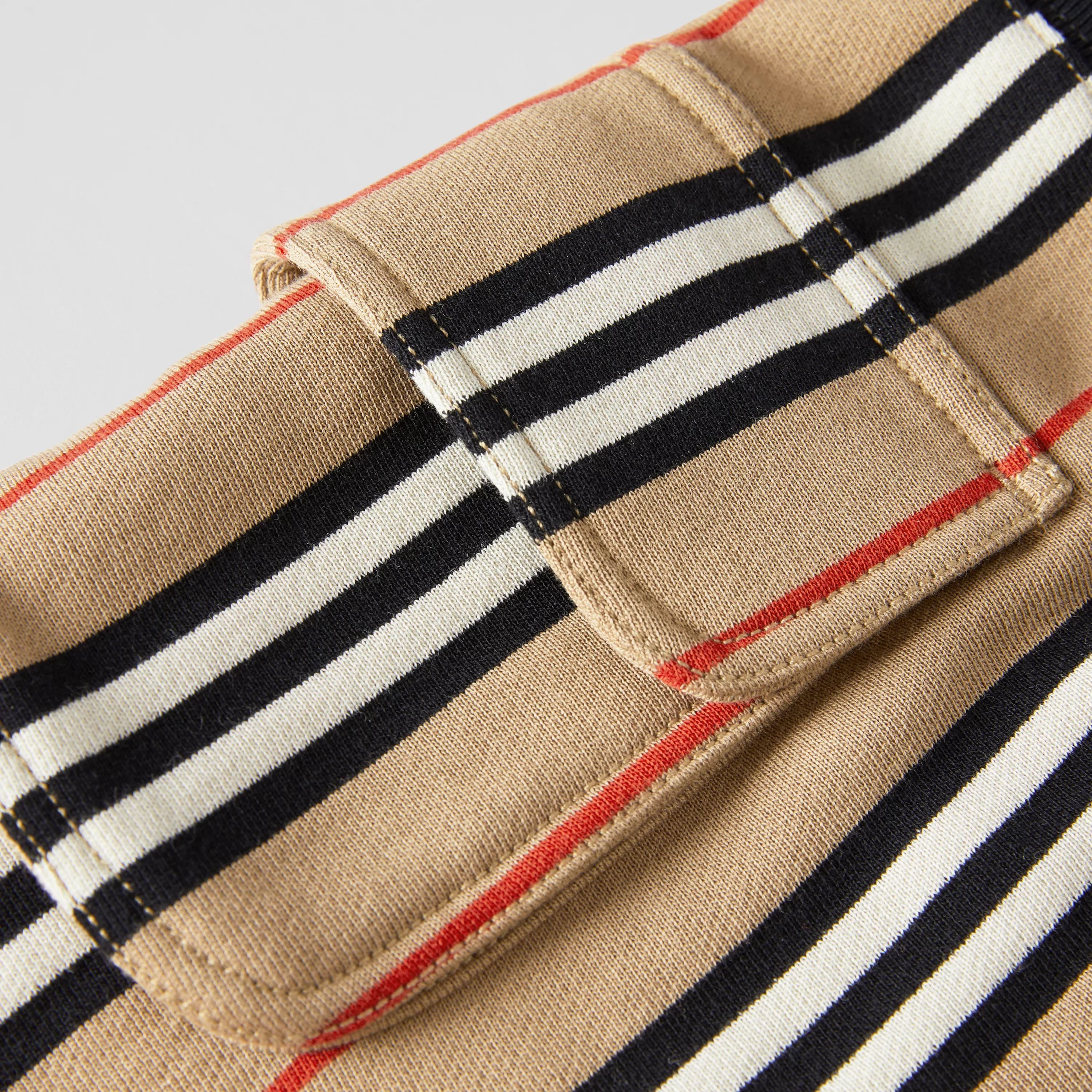 Boys & Girls Beige Stripe Cotton Shorts