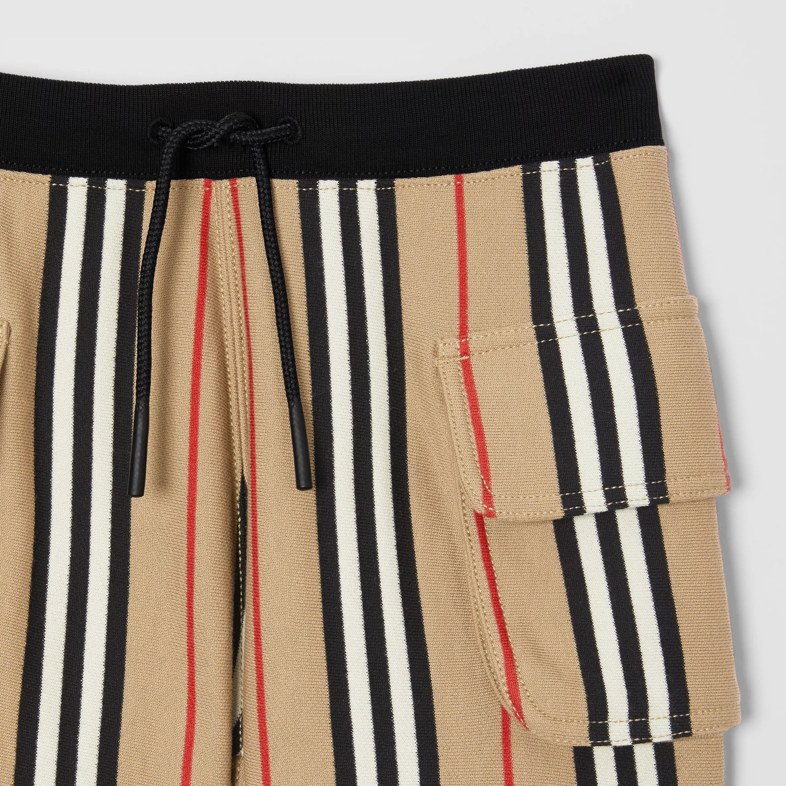 Boys & Girls Beige Stripe Cotton Shorts