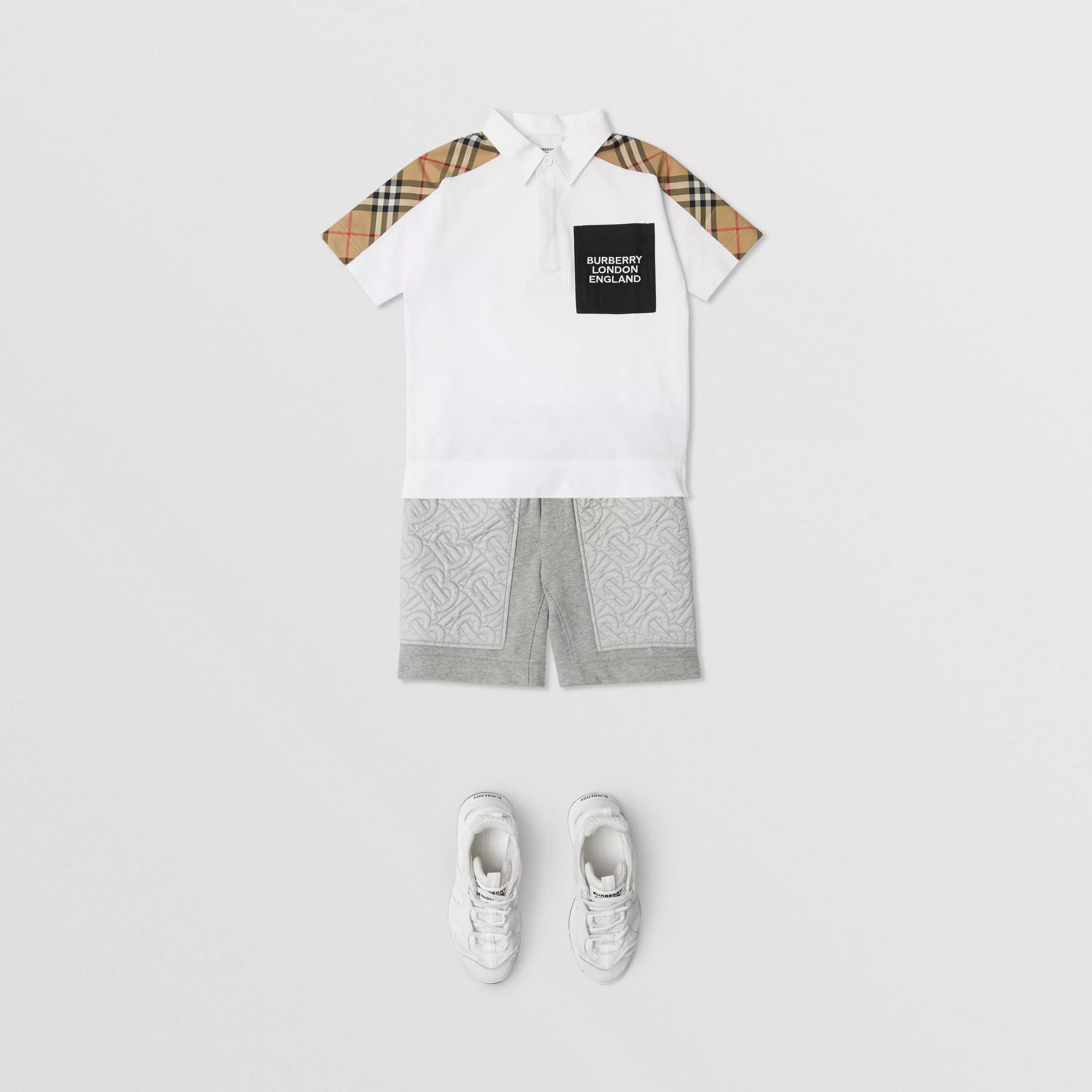 Boys White Cotton Polo Shirt