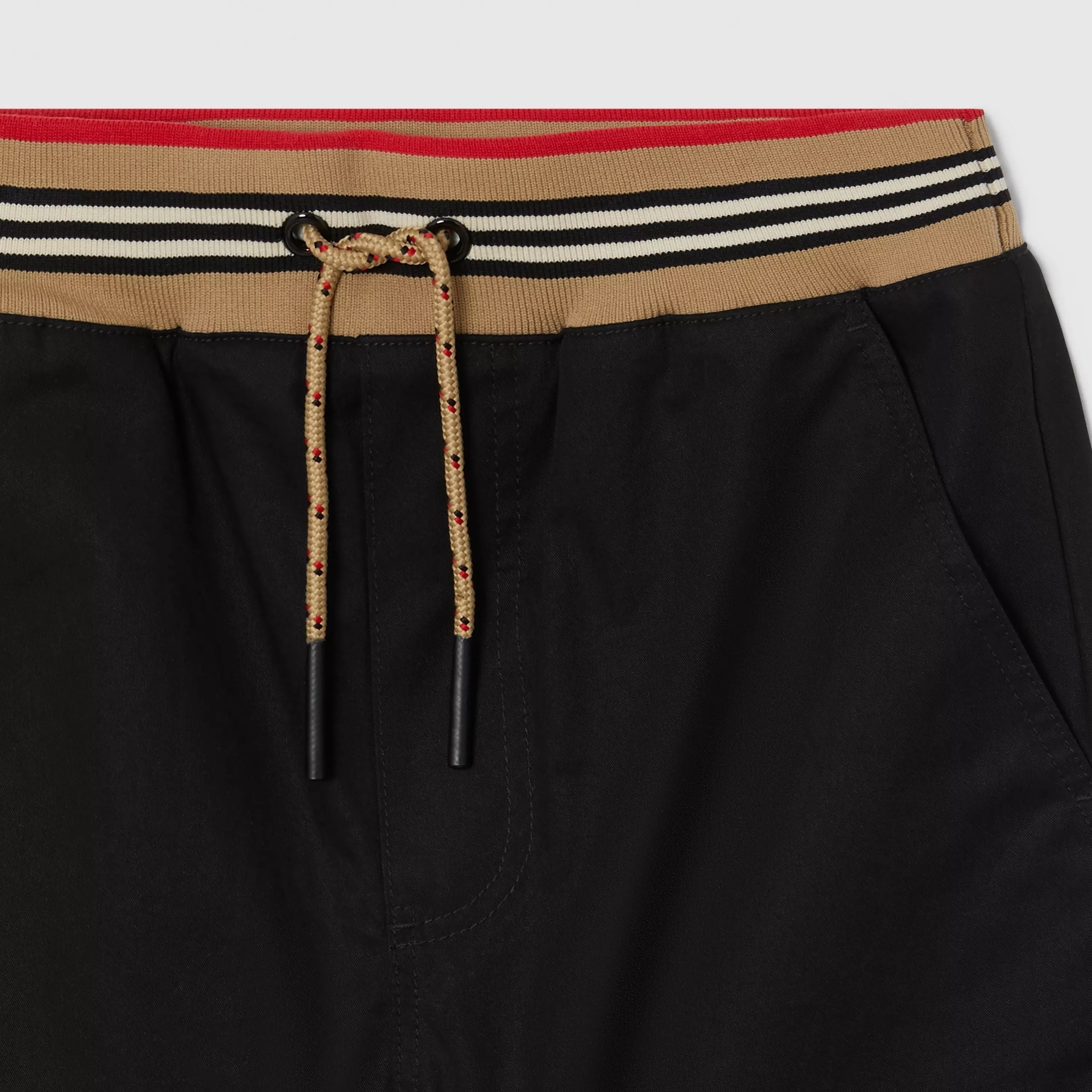 Boys & Girls Black Cotton Shorts