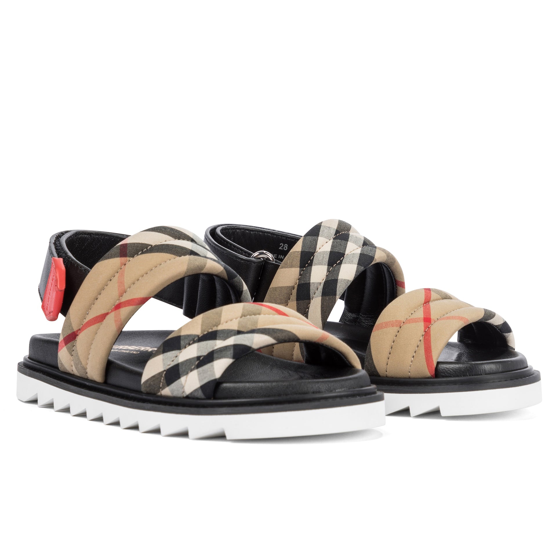 Boys & Girls Beige Check Sandals