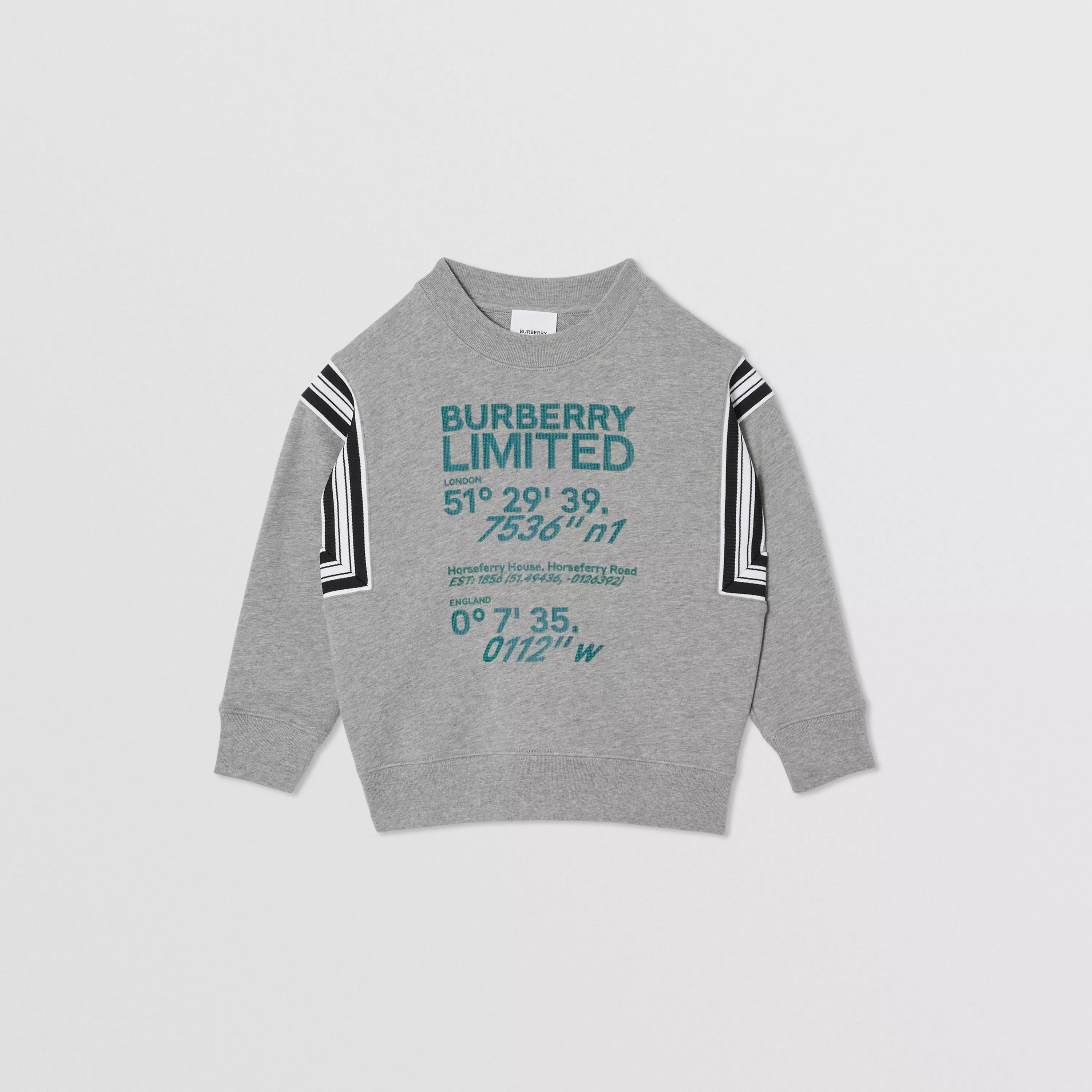 Boys Grey Logo Cotton Sweatshirt