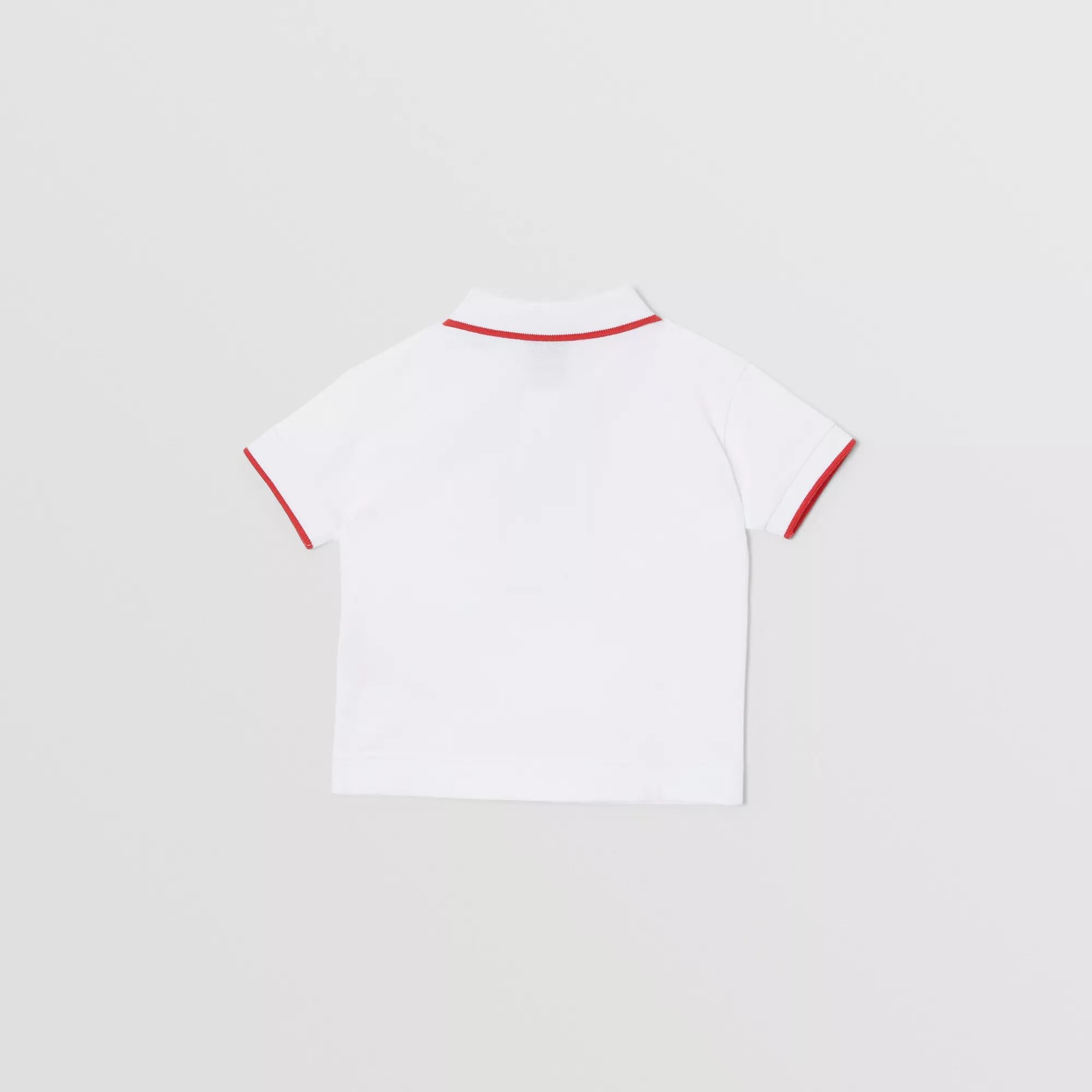 Baby Boys White Cotton Polo Shirt