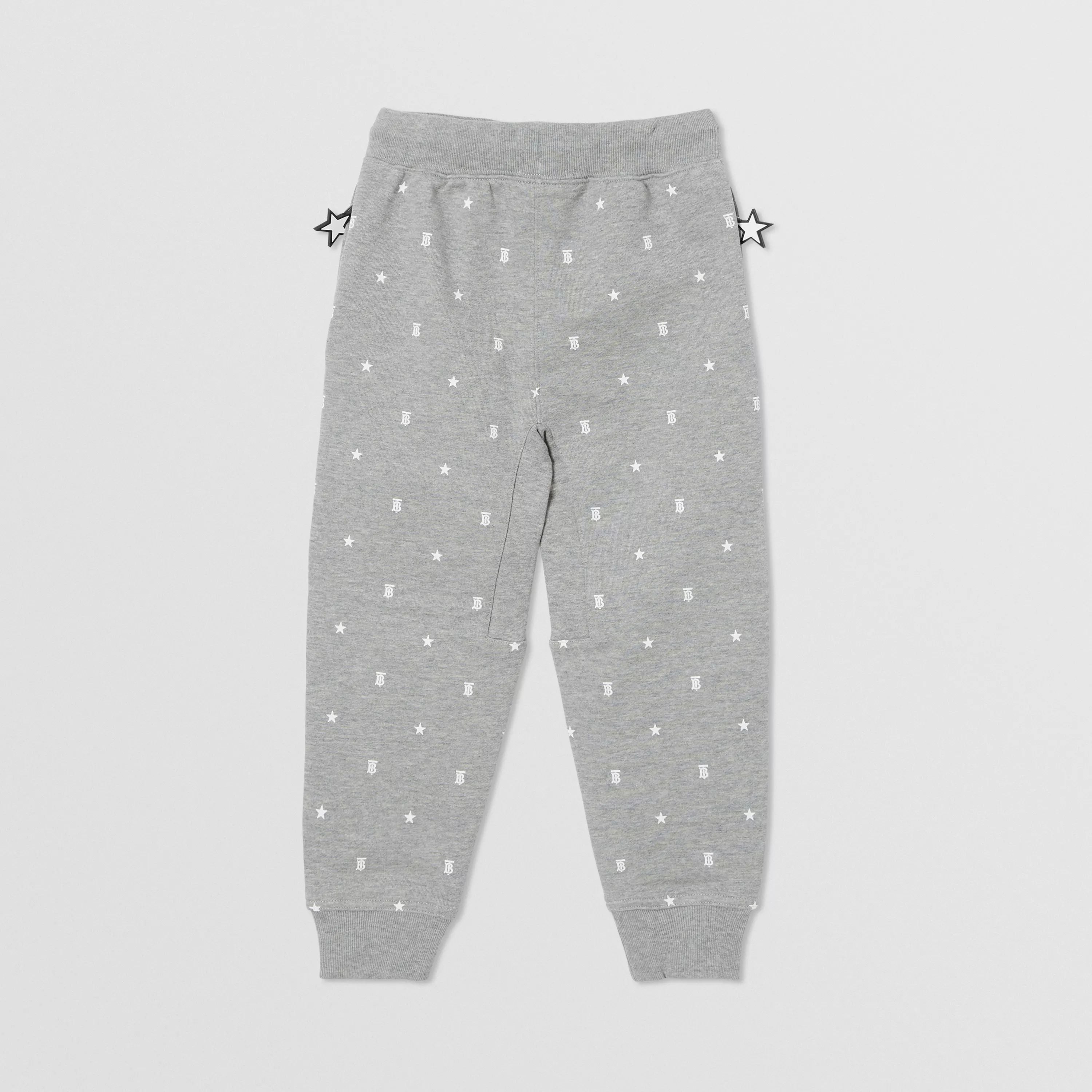 Boys Grey Stars Cotton Trousers