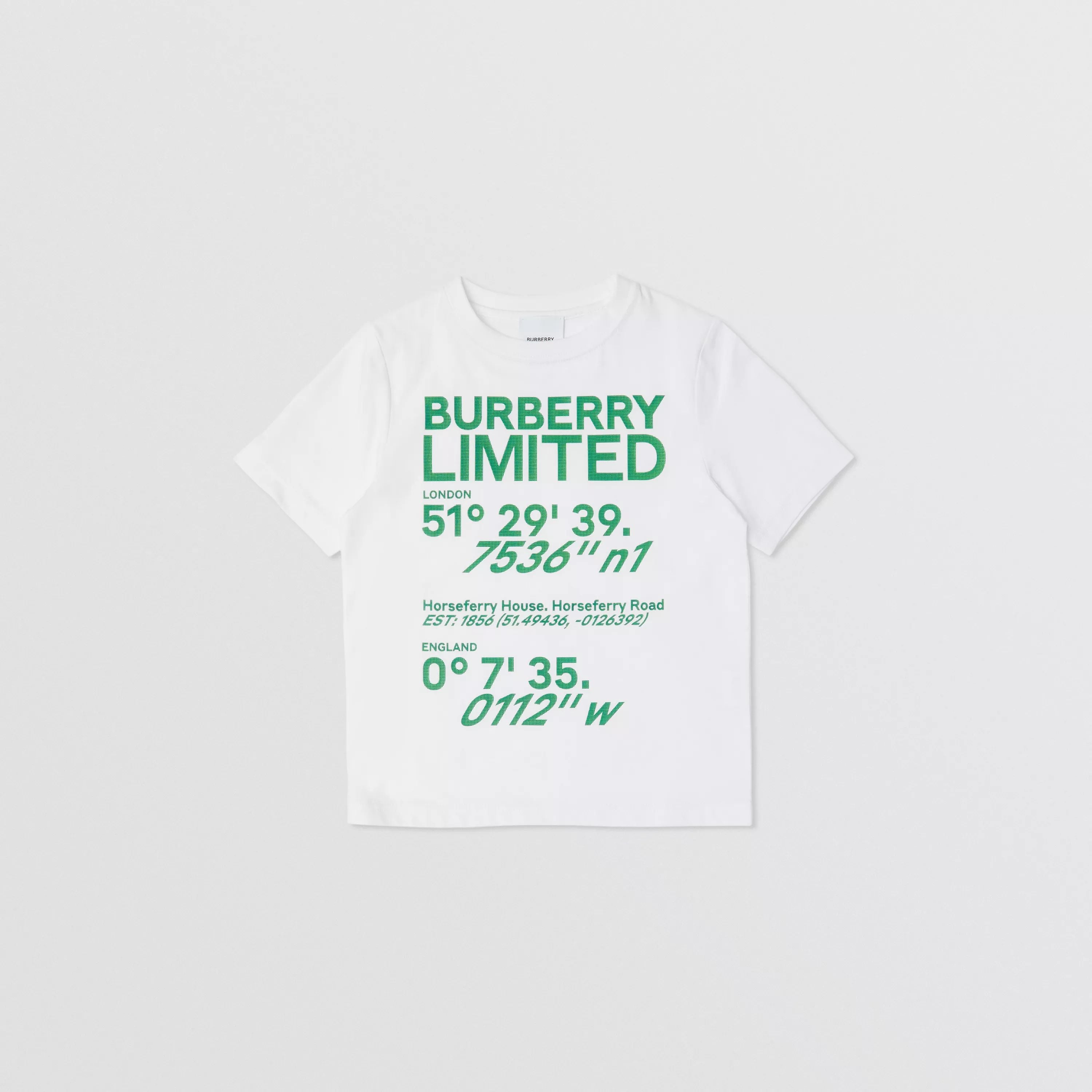 Boys White Logo Cotton T-Shirt