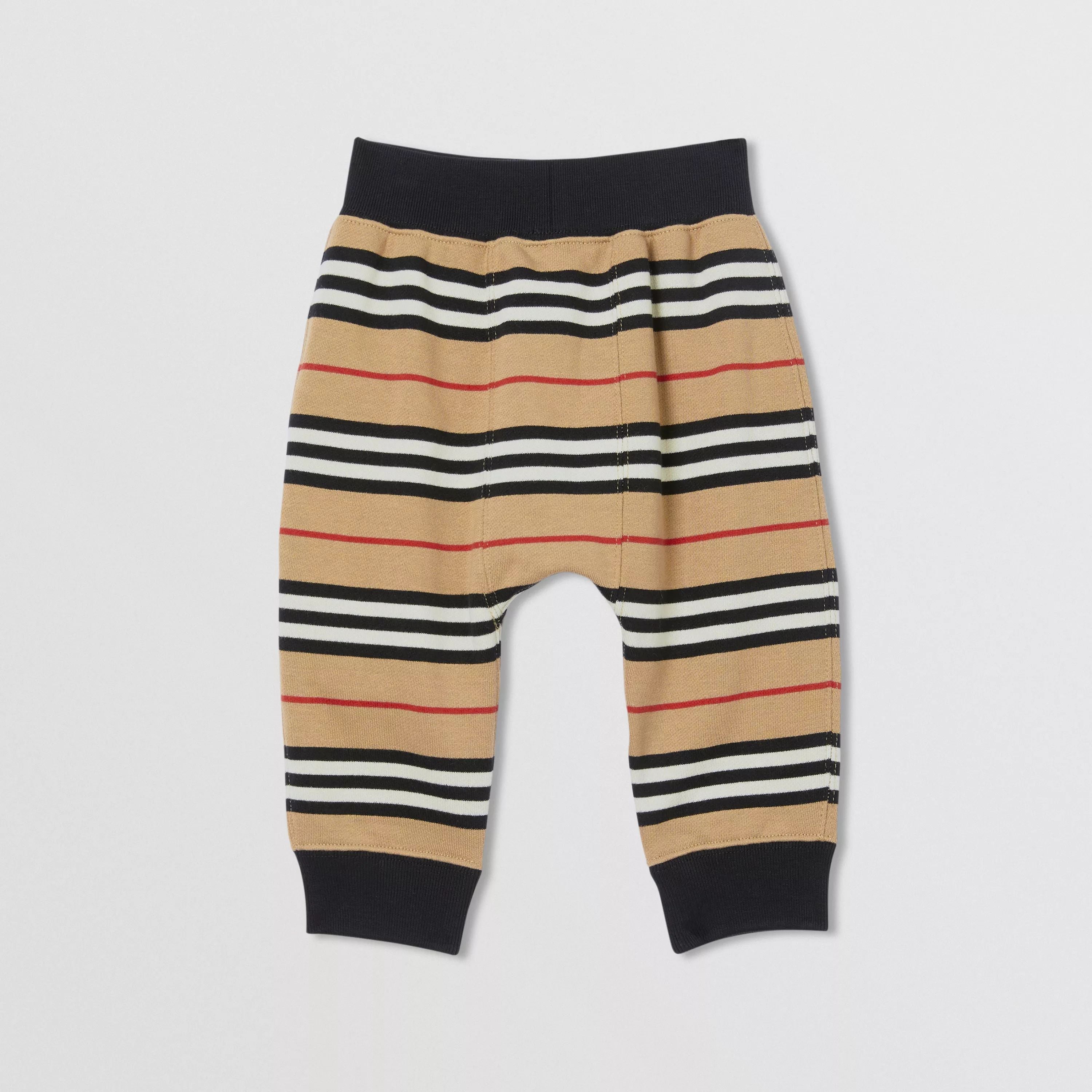 Baby Boys & Girls Beige Cotton Trousers