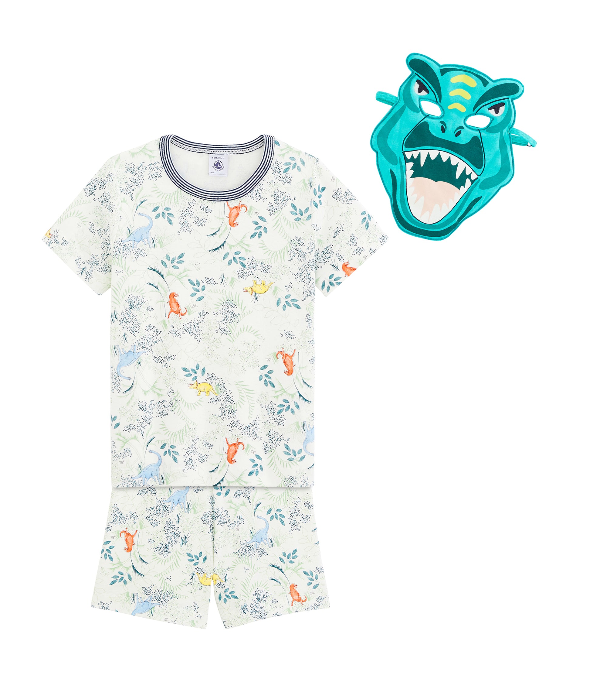 Boys White Printing Cotton Nightwear Set