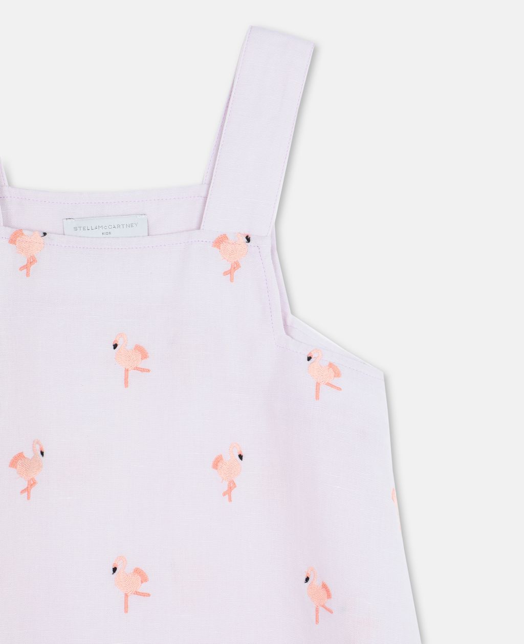 Girls Light Pink Flamingos Dress