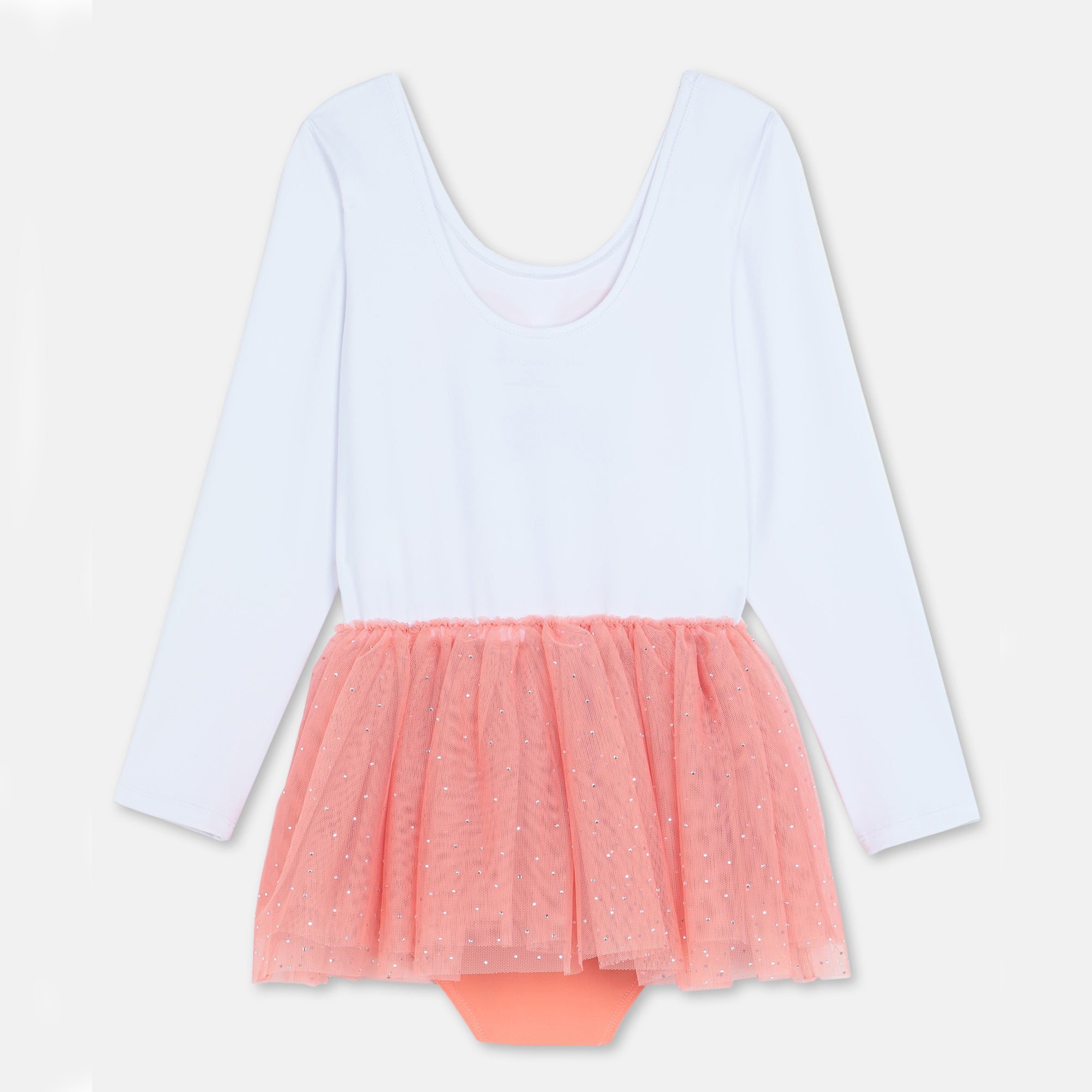 Girls White & Pink Flamingo Dress