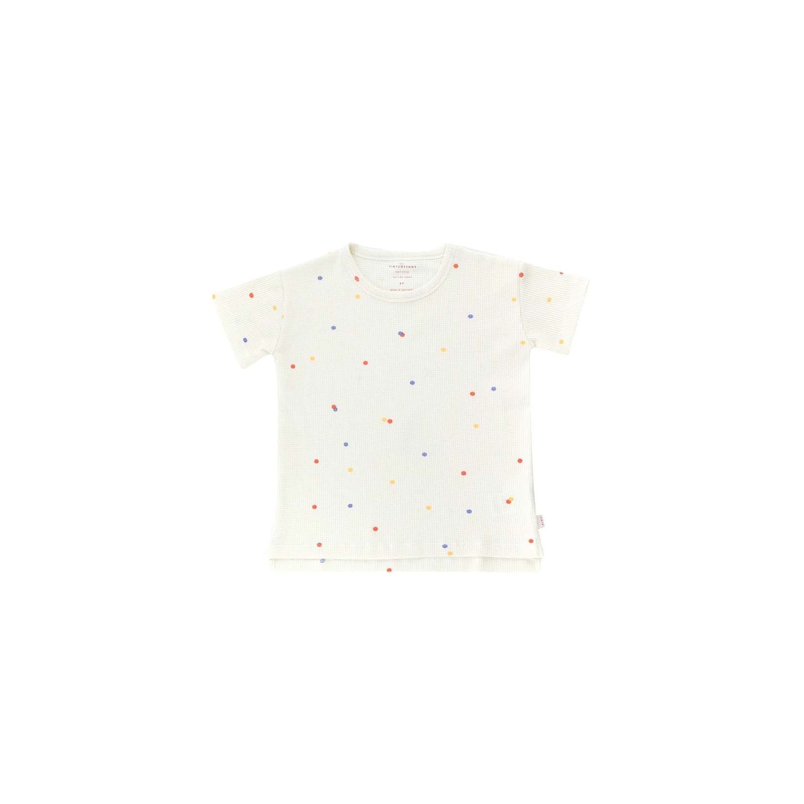 Boys & Girls White Dots Cotton T-Shirt