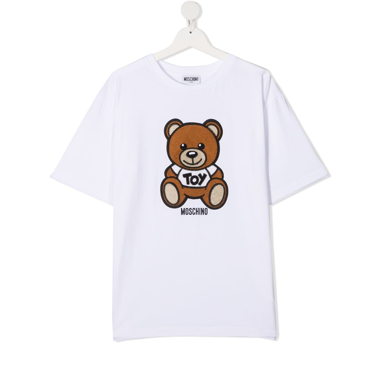 Boys & Girls White Cotton T-Shirt