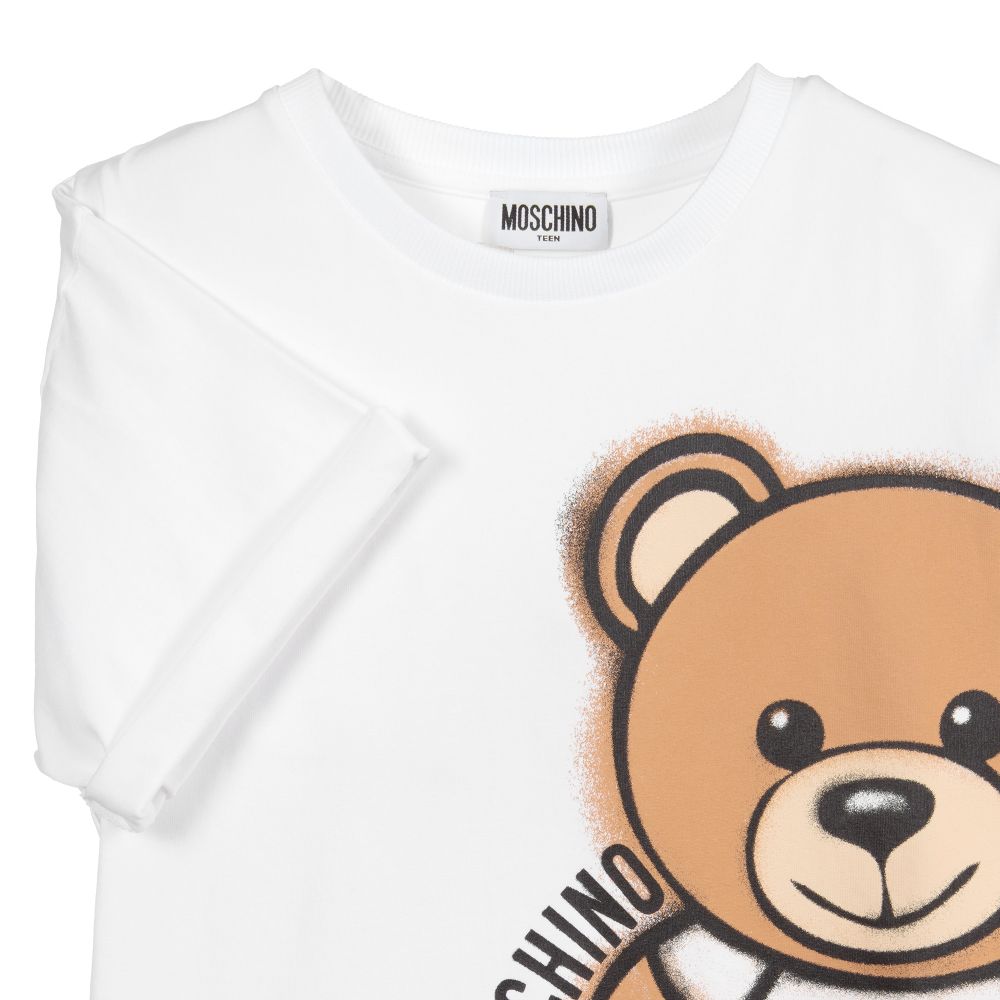 Boys & Girls White Cotton T-Shirt