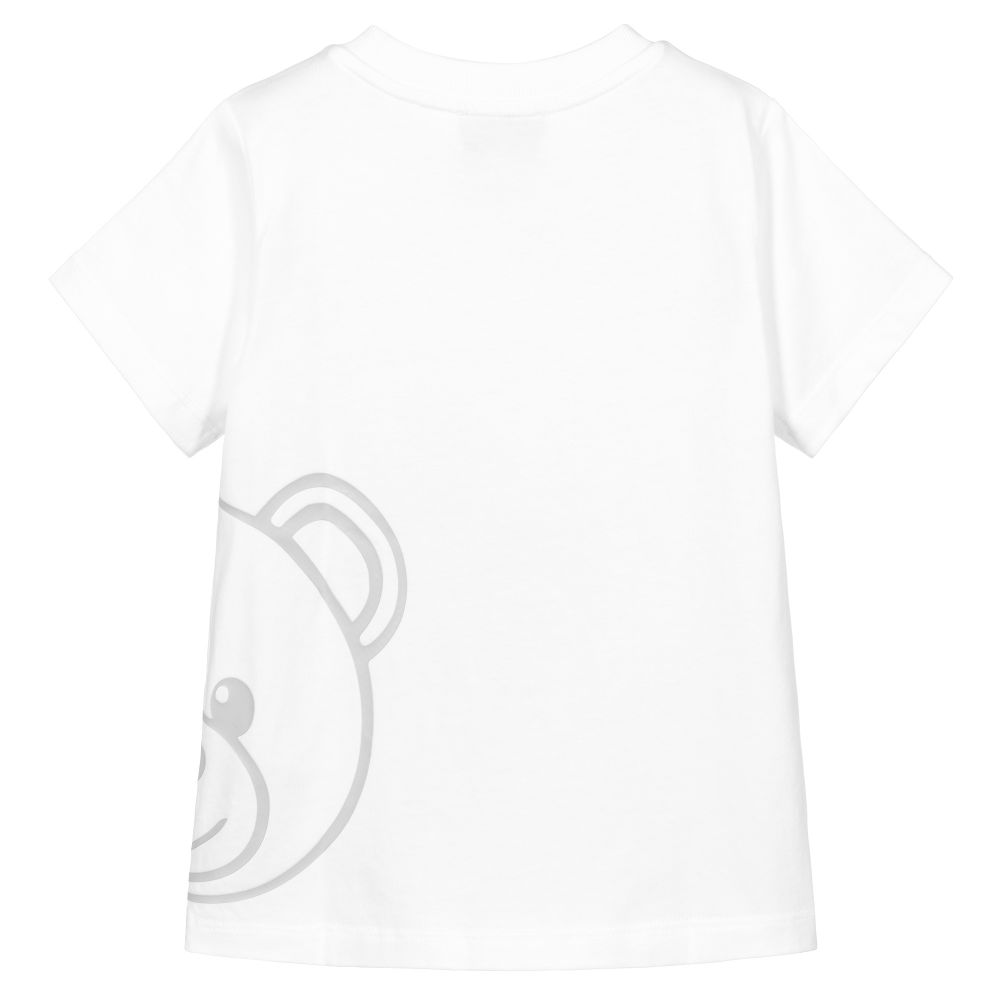 Boys & Girls White Cotton T-Shirt