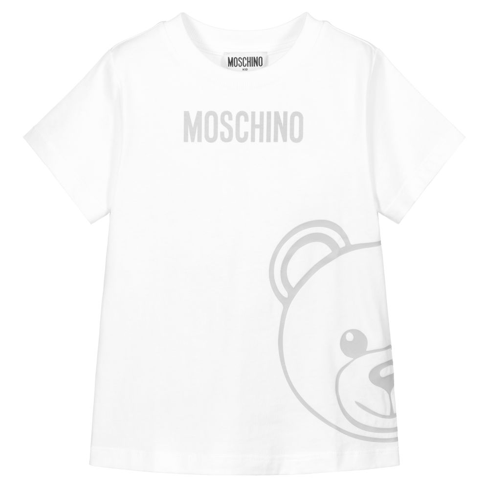 Boys & Girls White Cotton T-Shirt