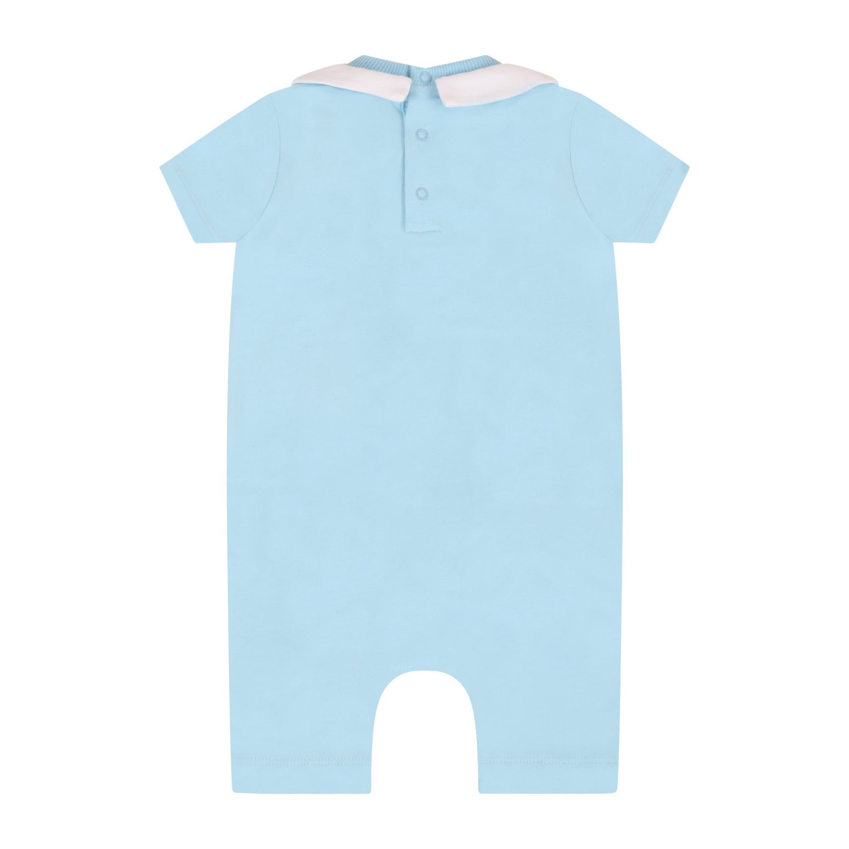 Baby Boys Blue Cotton Babysuit