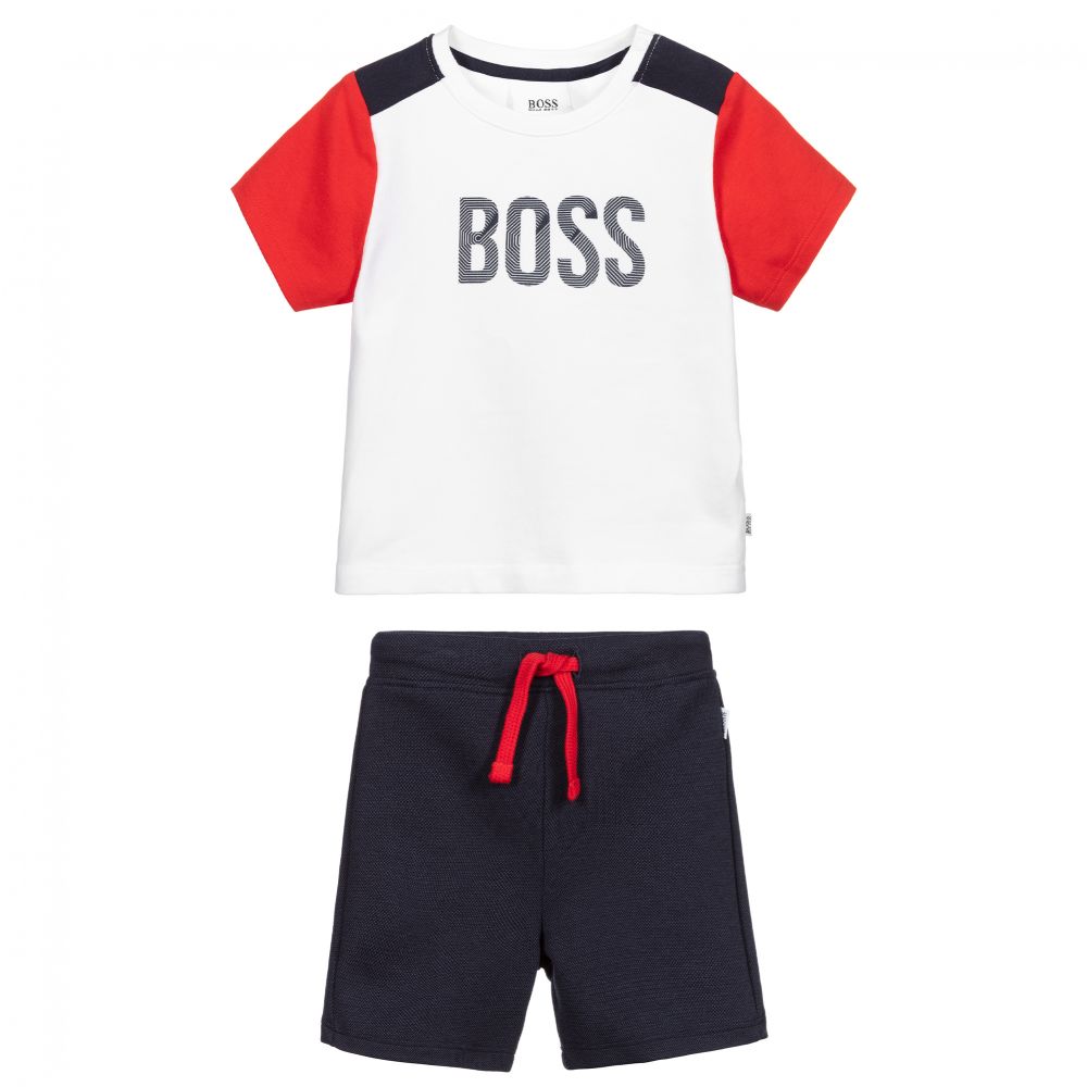 Baby Boys White Cotton Set