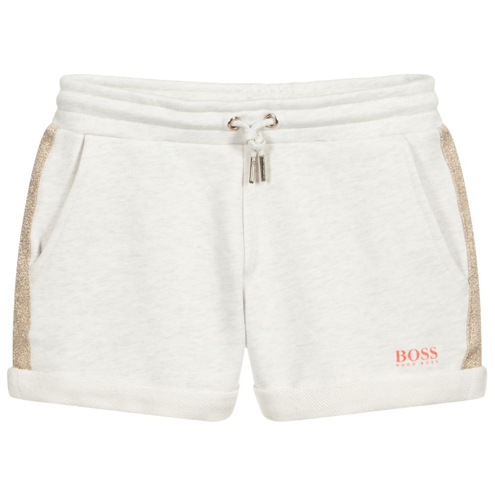 Girls Grey Cotton Shorts