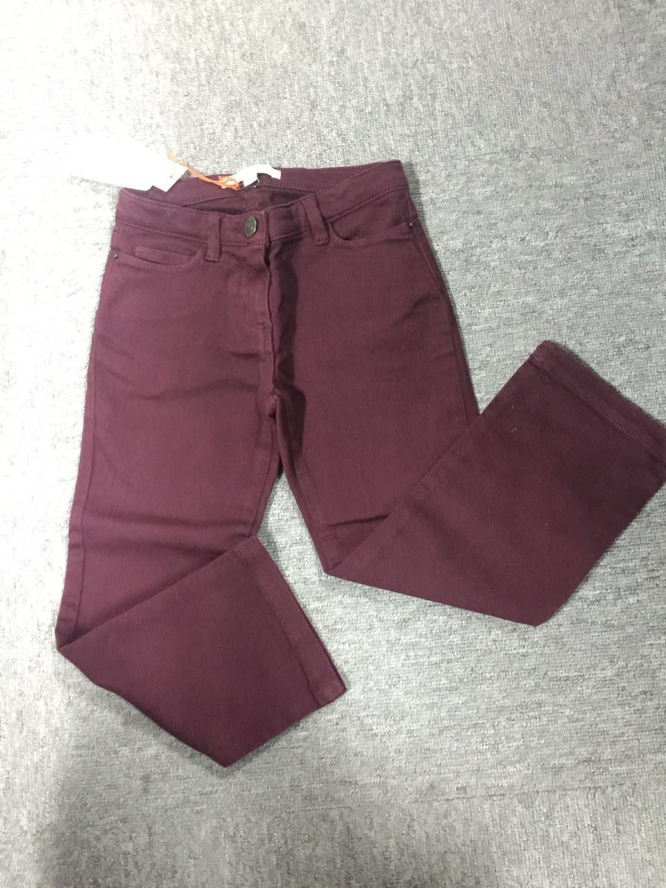 Boys&Girls Dark Red Cotton Jeans - CÉMAROSE | Children's Fashion Store