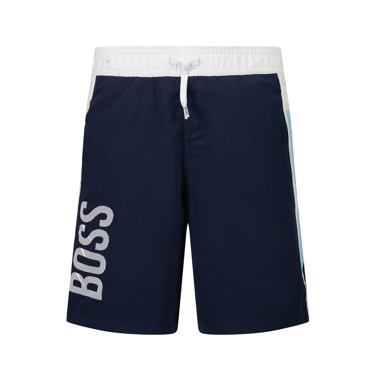 Boys Blue Logo Swim Shorts