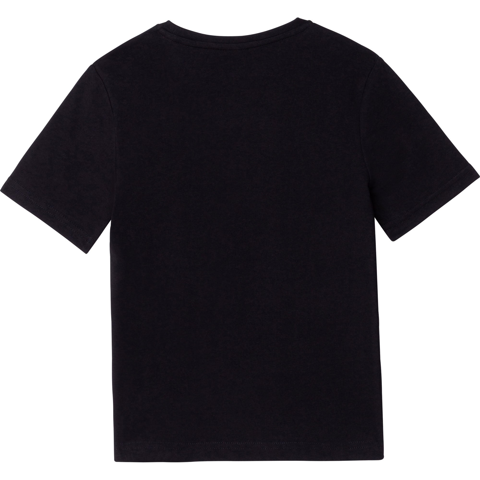 Boys Black Logo Cotton T-Shirt