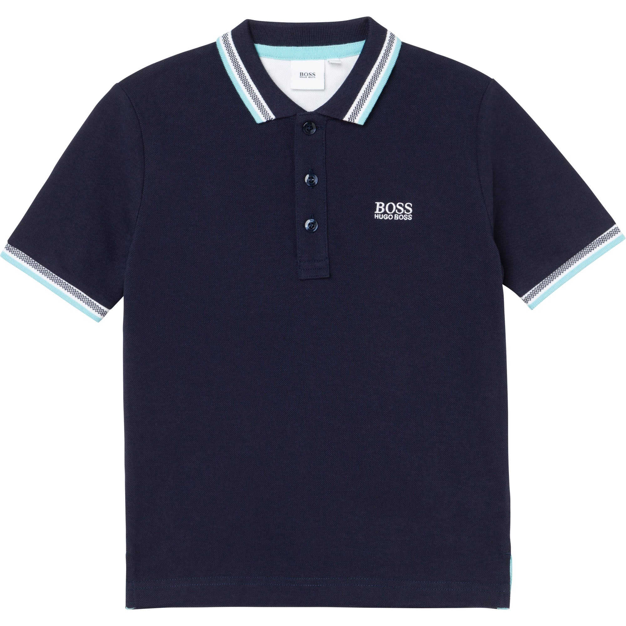 Boys Blue Cotton Polo Shirt