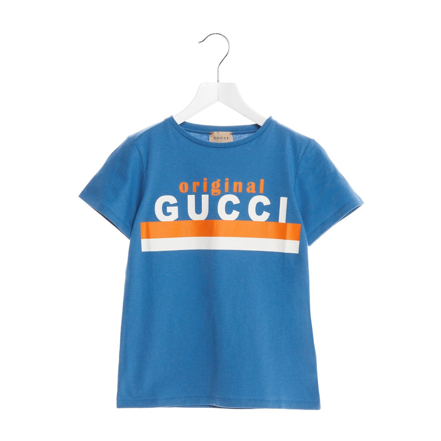 Boys Blue Logo Cotton T-Shirt