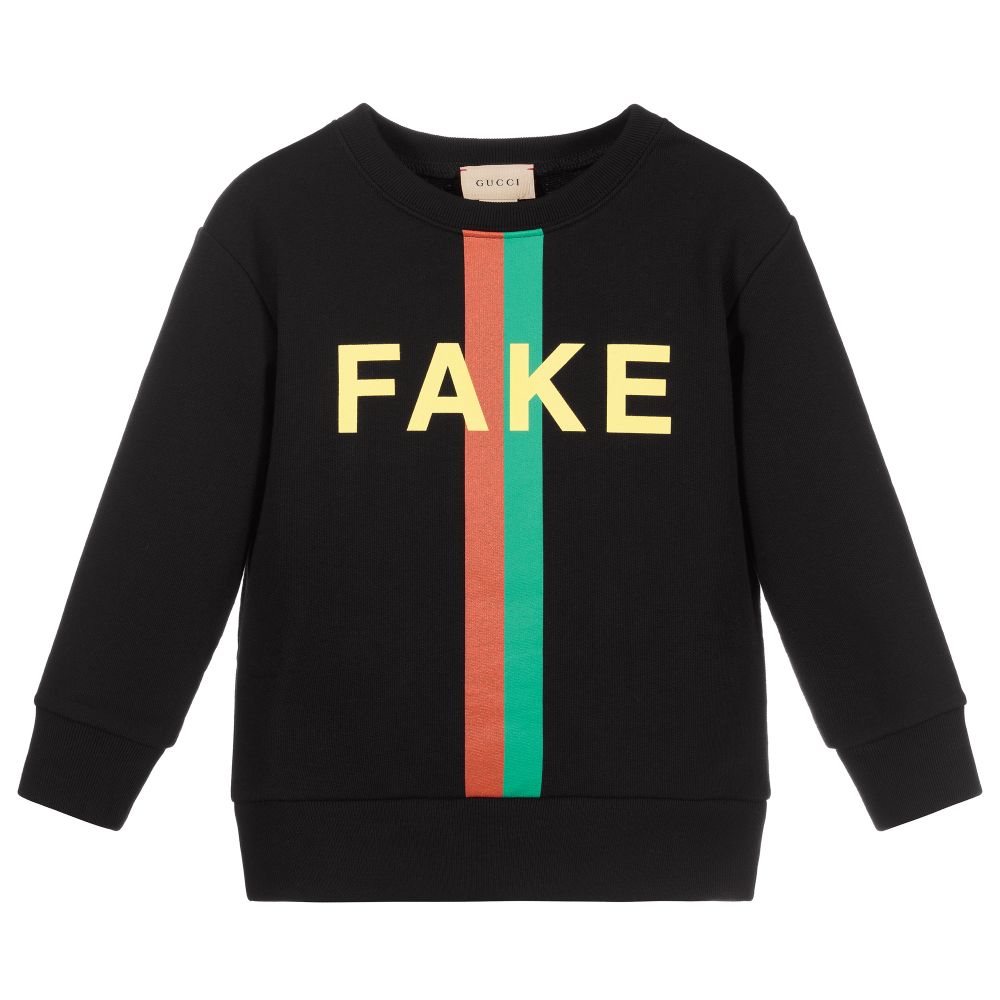 Boys & Girls Black Striped Cotton Sweatshirt